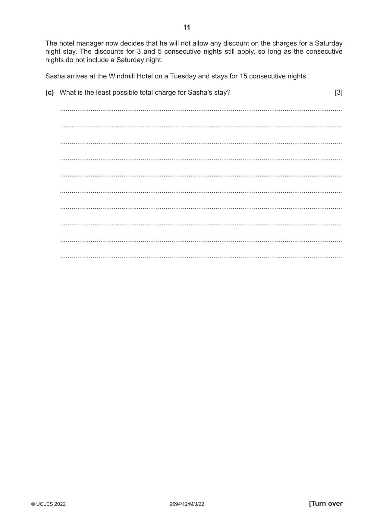 Cambridge A Level Thinking Skills 9694 2022 May/June Paper 1 · Variant 2 question paper, page 11 of 16
