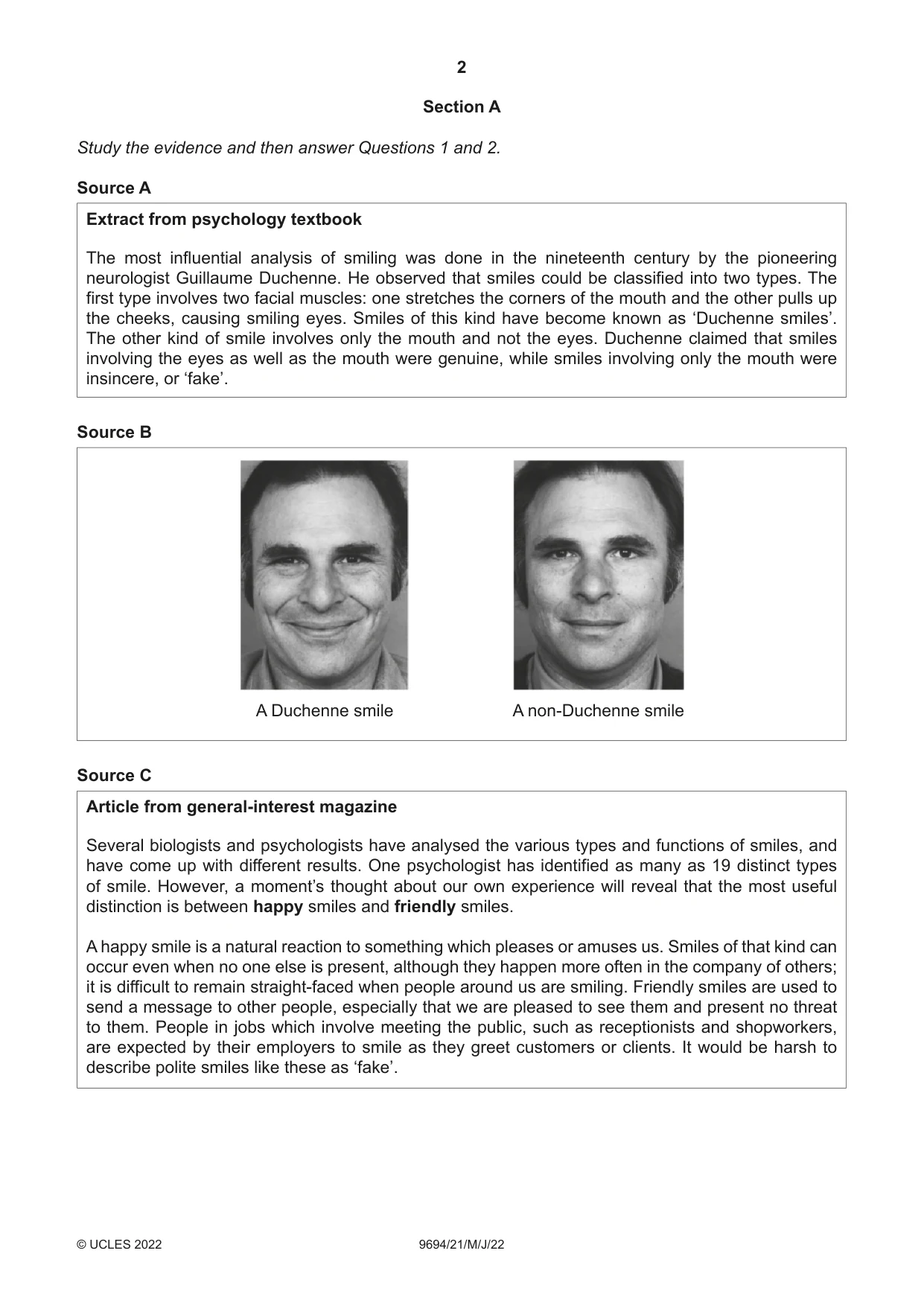 Cambridge A Level Thinking Skills 9694 2022 May/June Paper 2 · Variant 1 question paper, page 2 of 8
