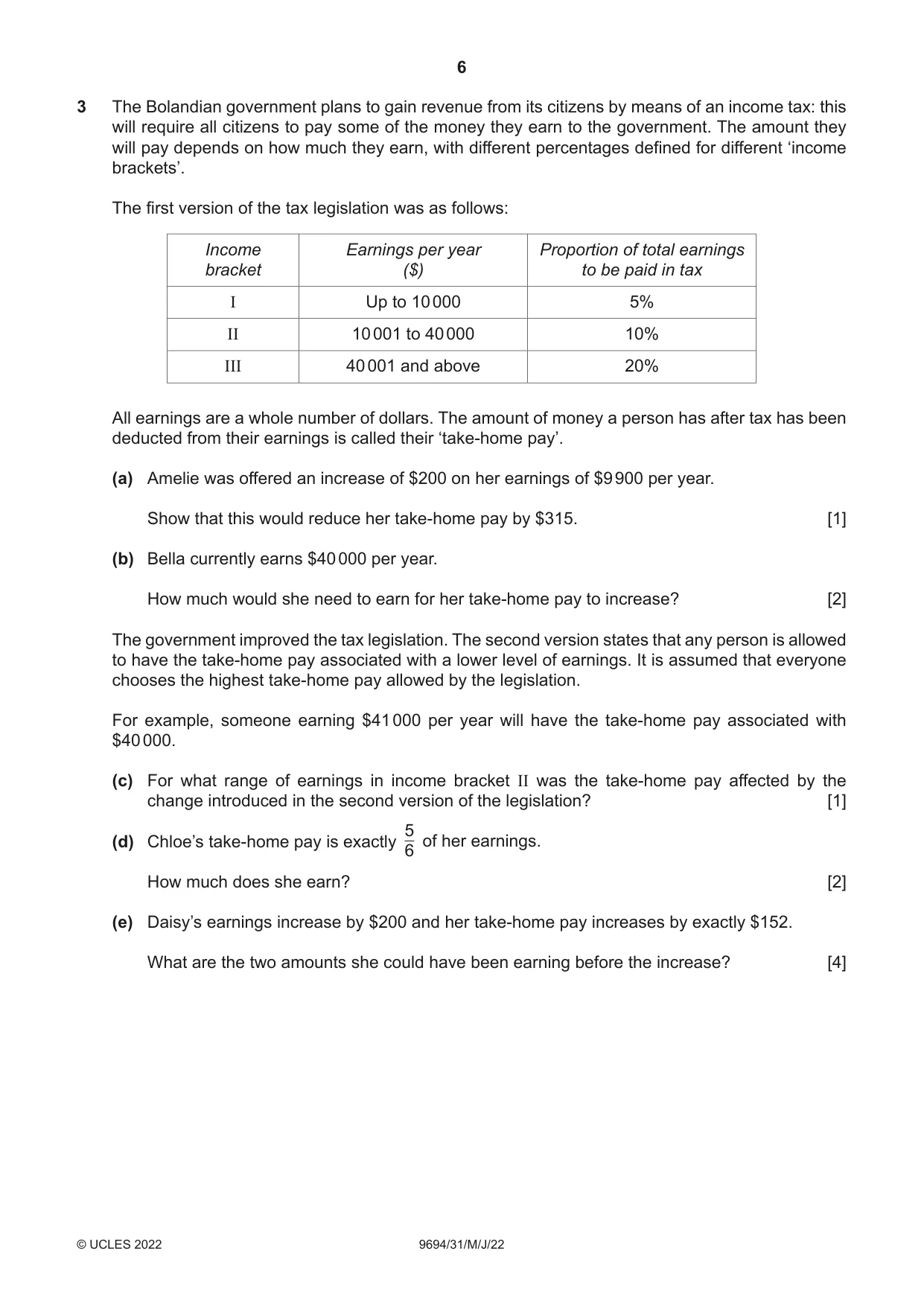 Cambridge A Level Thinking Skills 9694 2022 May/June Paper 3 · Variant 1 question paper, page 6 of 12