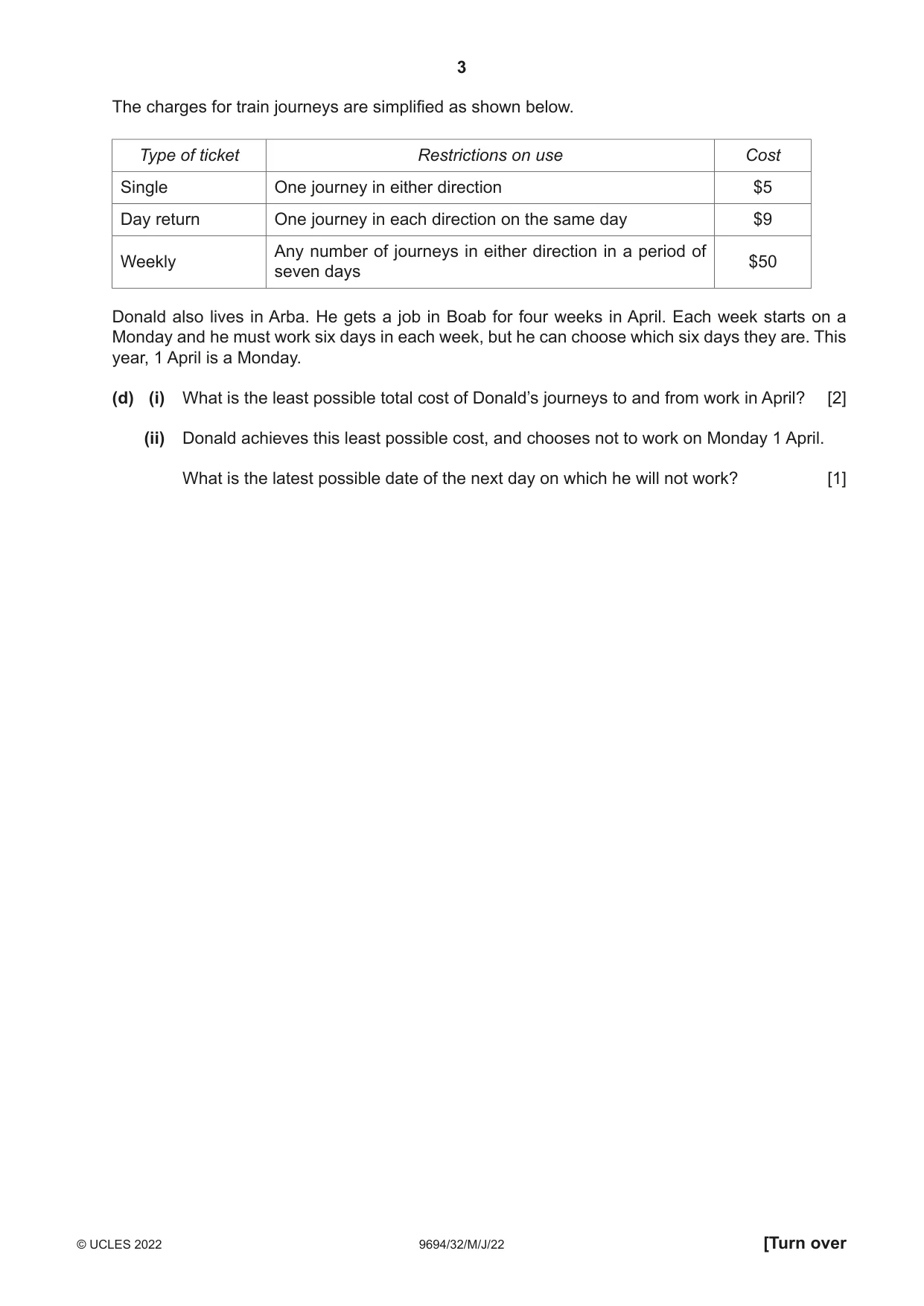 Cambridge A Level Thinking Skills 9694 2022 May/June Paper 3 · Variant 2 question paper, page 3 of 12