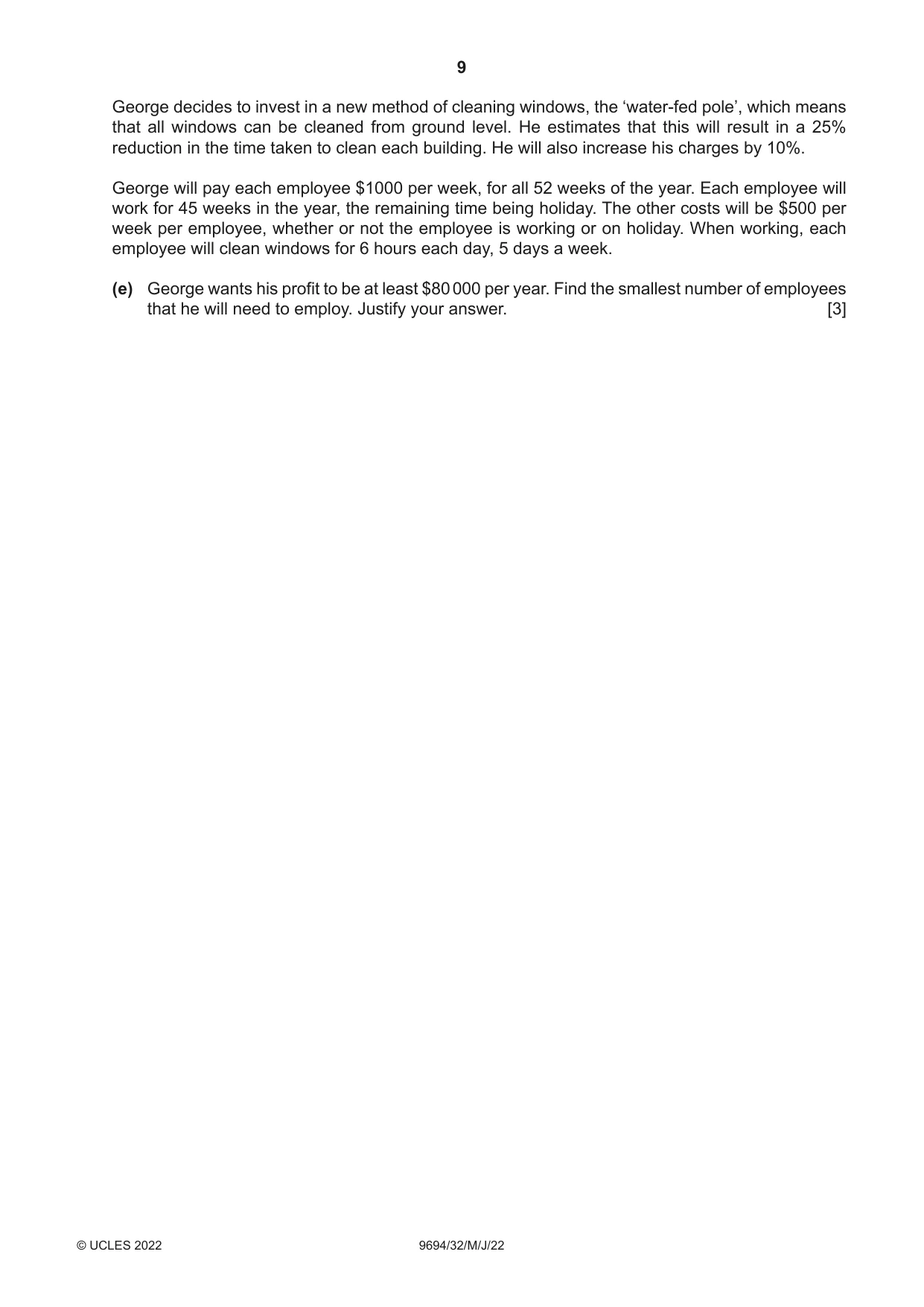 Cambridge A Level Thinking Skills 9694 2022 May/June Paper 3 · Variant 2 question paper, page 9 of 12