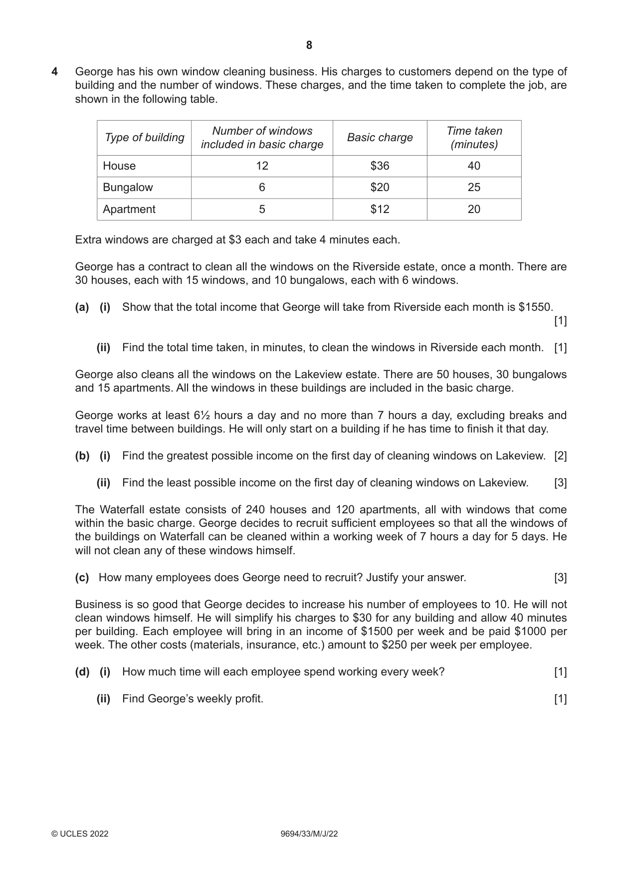 Cambridge A Level Thinking Skills 9694 2022 May/June Paper 3 · Variant 3 question paper, page 8 of 12