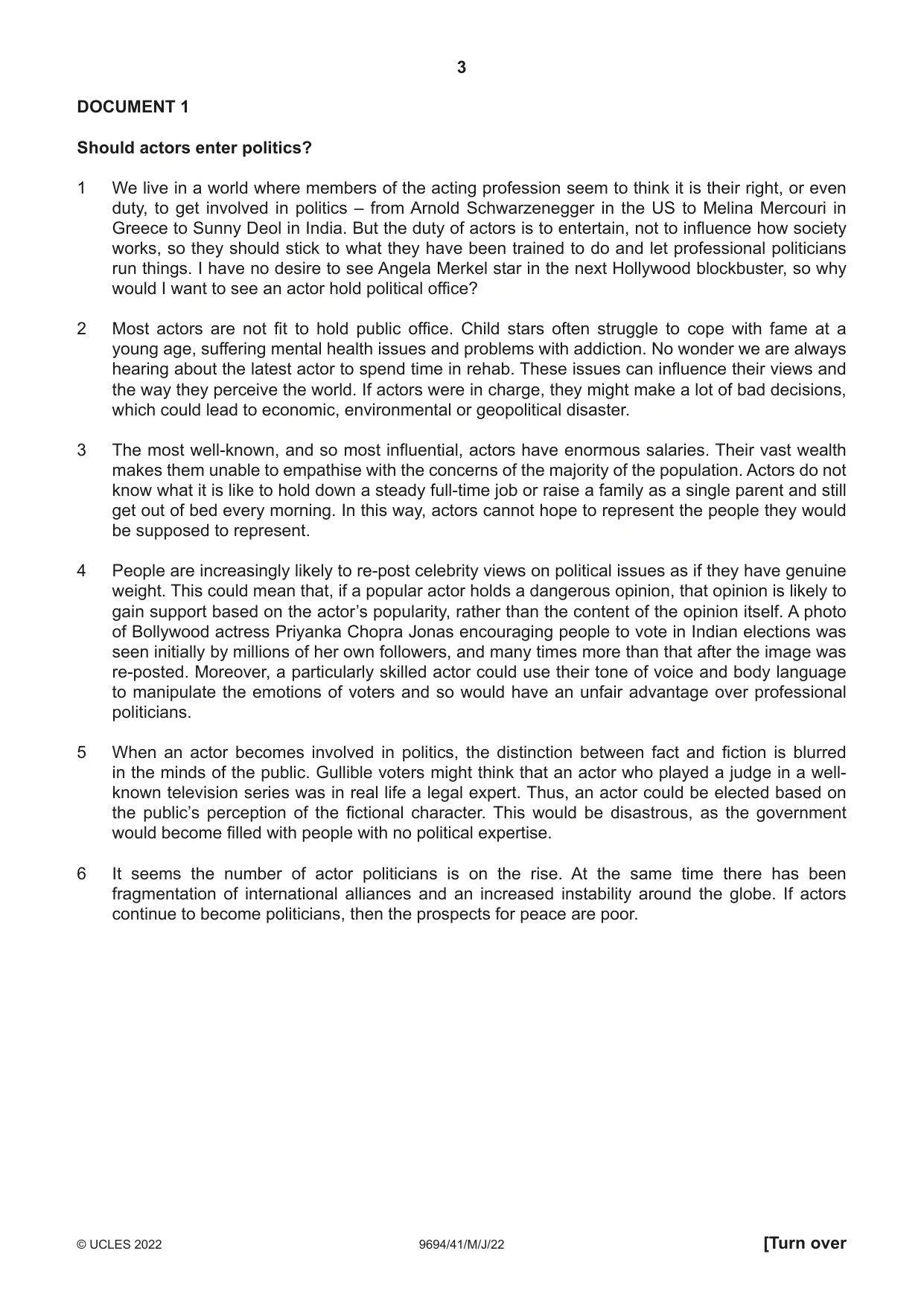 Cambridge A Level Thinking Skills 9694 2022 May/June Paper 4 · Variant 1 question paper, page 3 of 8