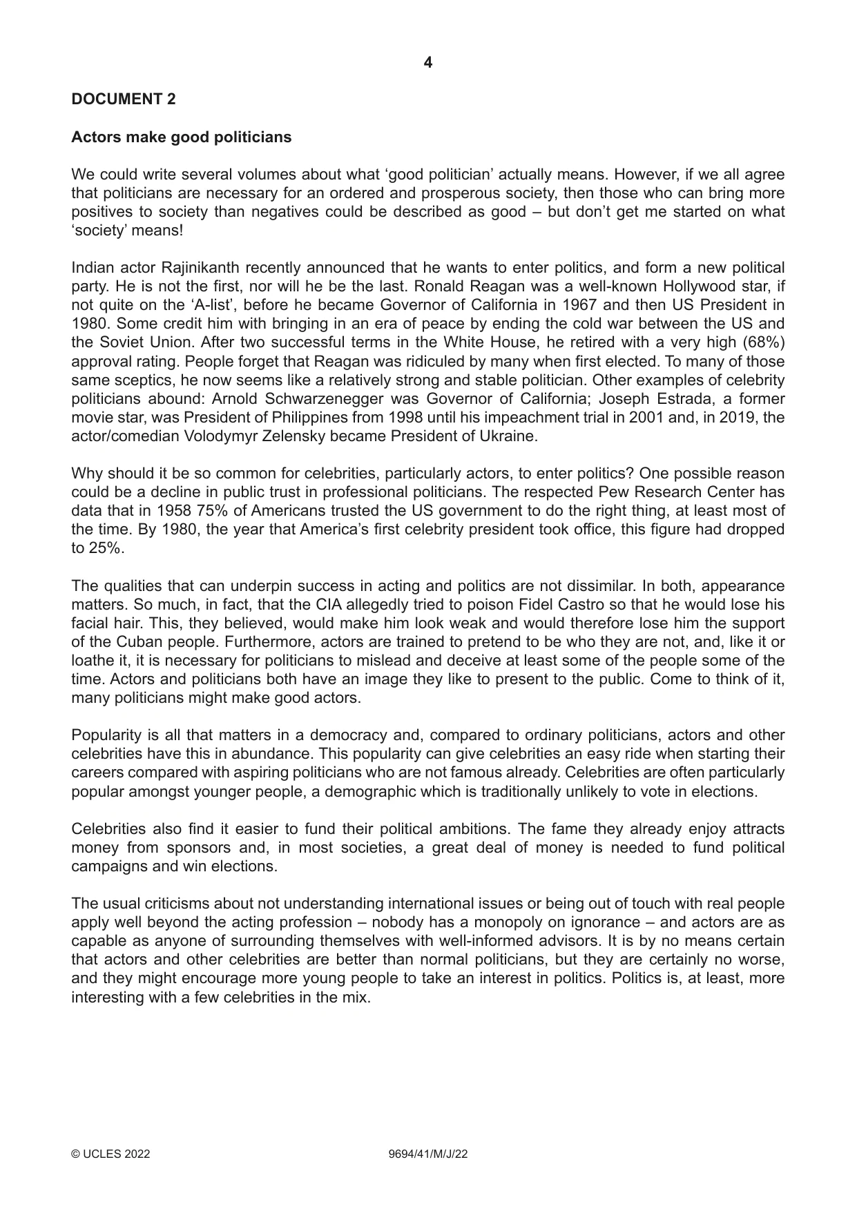 Cambridge A Level Thinking Skills 9694 2022 May/June Paper 4 · Variant 1 question paper, page 4 of 8