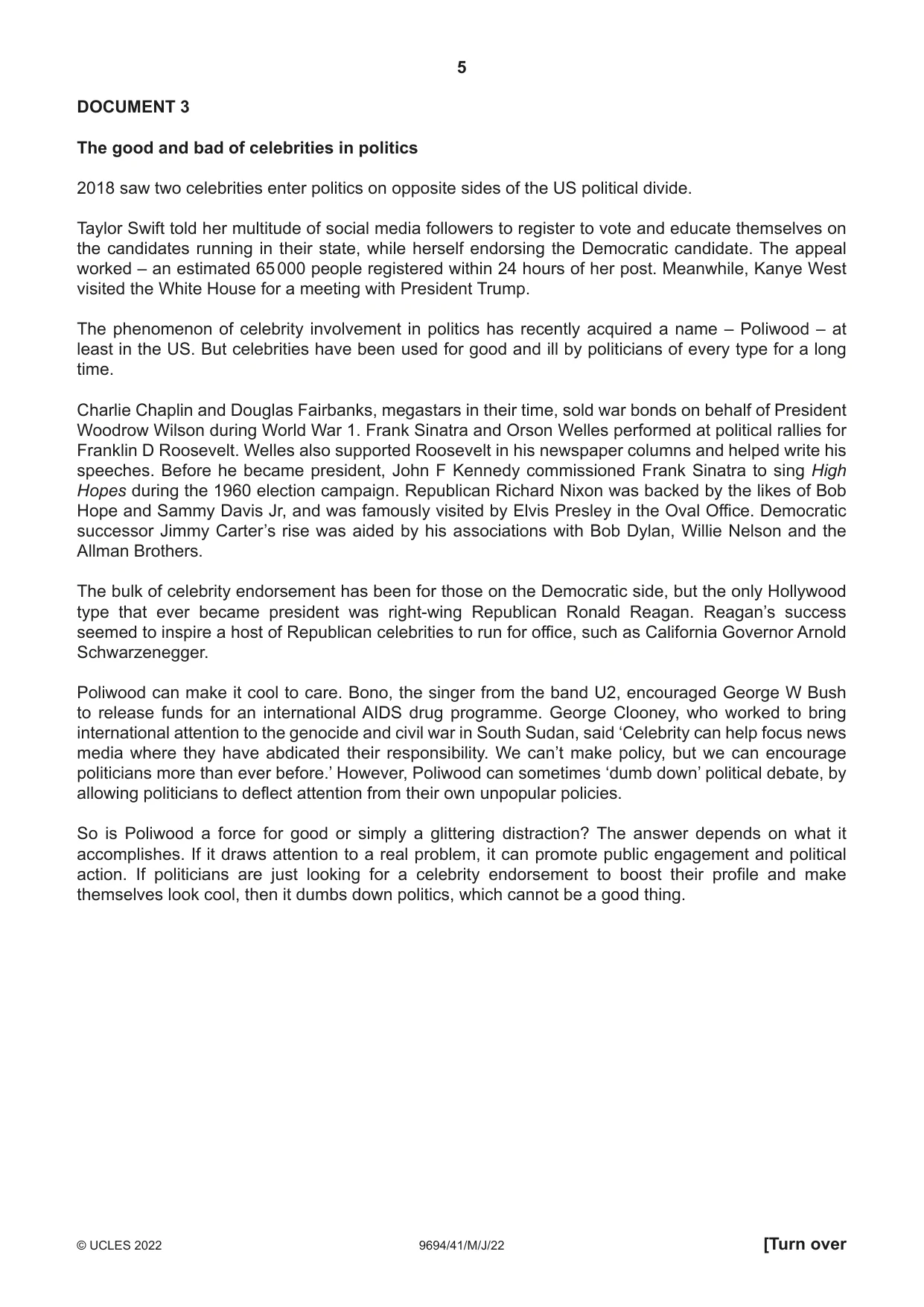 Cambridge A Level Thinking Skills 9694 2022 May/June Paper 4 · Variant 1 question paper, page 5 of 8