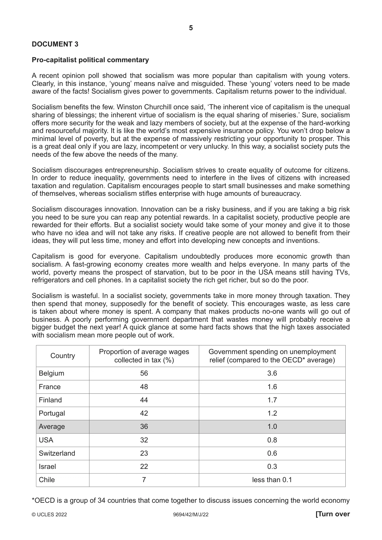 Cambridge A Level Thinking Skills 9694 2022 May/June Paper 4 · Variant 2 question paper, page 5 of 8