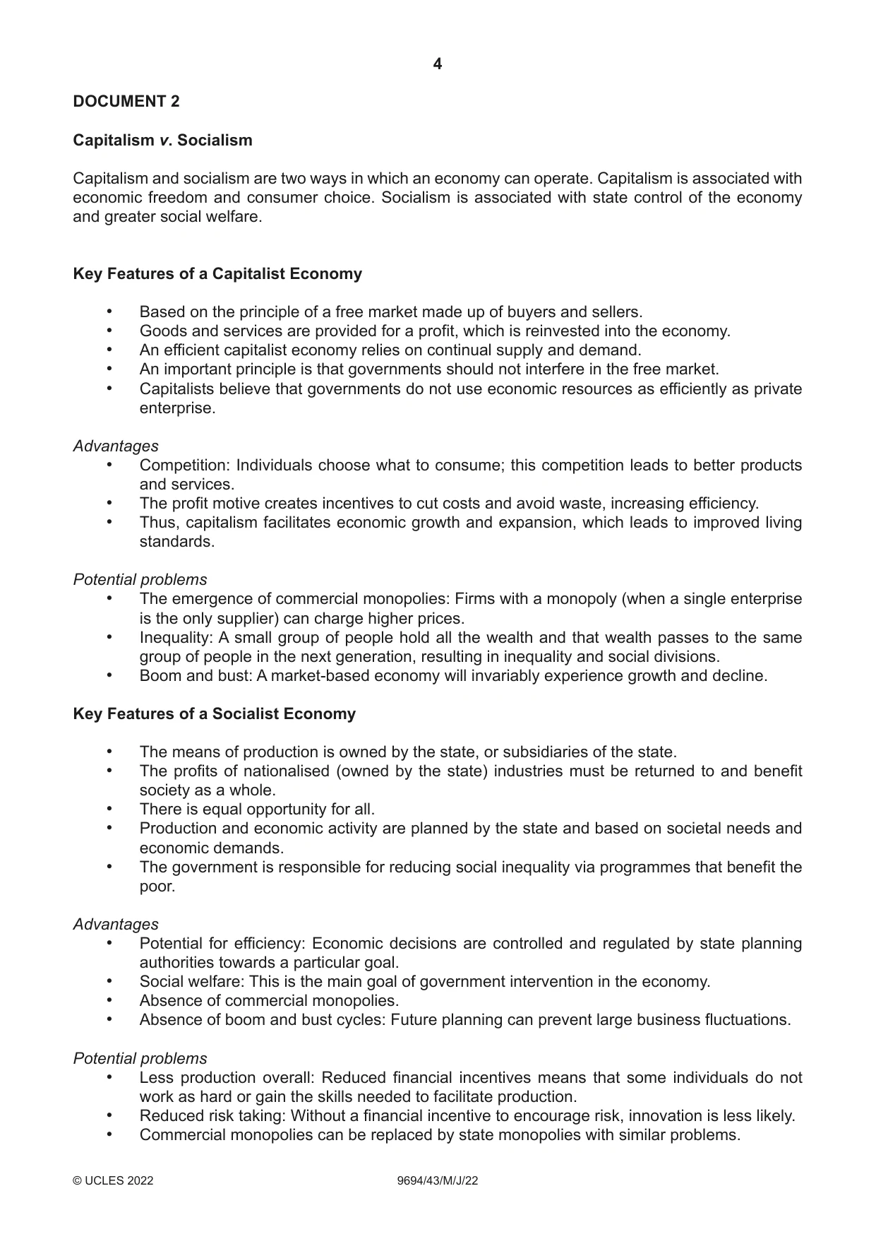Cambridge A Level Thinking Skills 9694 2022 May/June Paper 4 · Variant 3 question paper, page 4 of 8