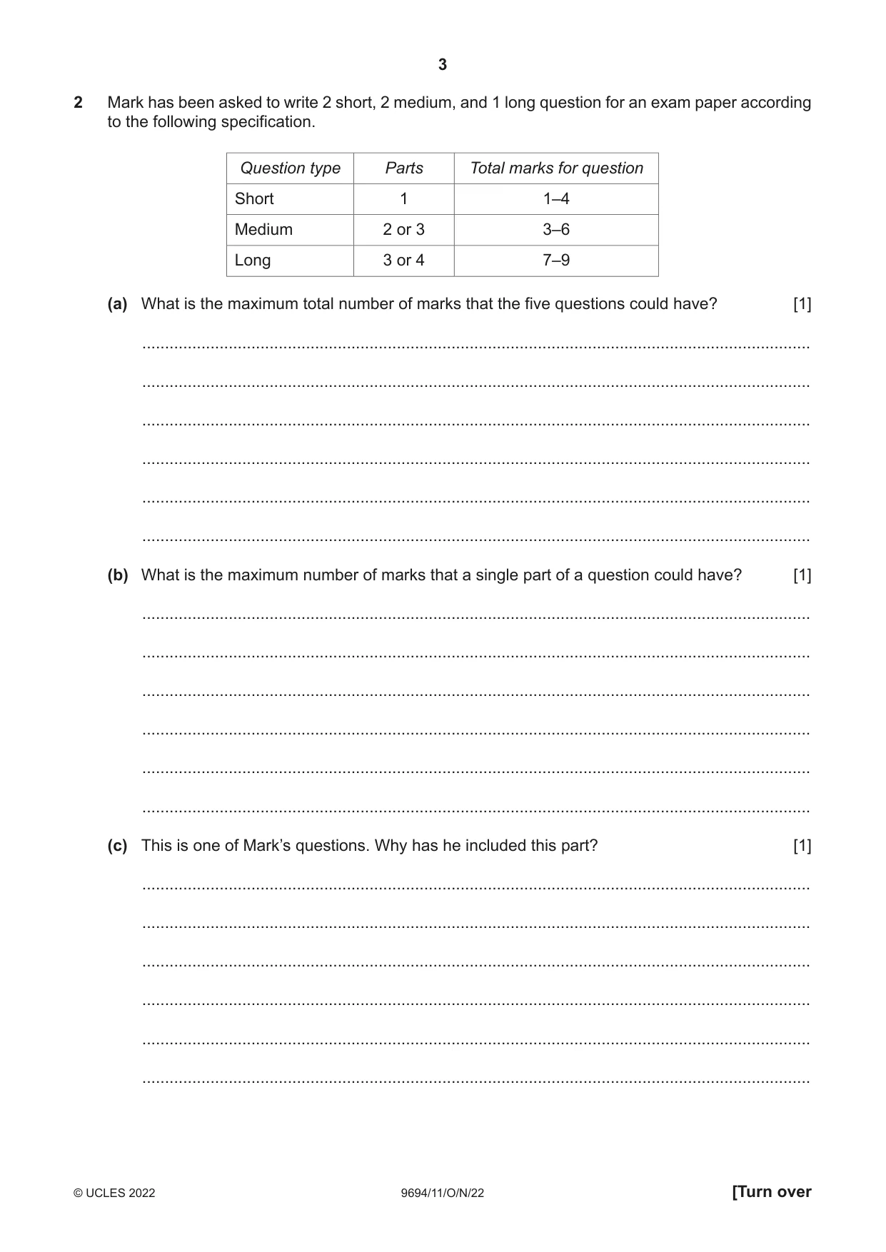 Cambridge A Level Thinking Skills 9694 2022 Oct/Nov Paper 1 · Variant 1 question paper, page 3 of 16