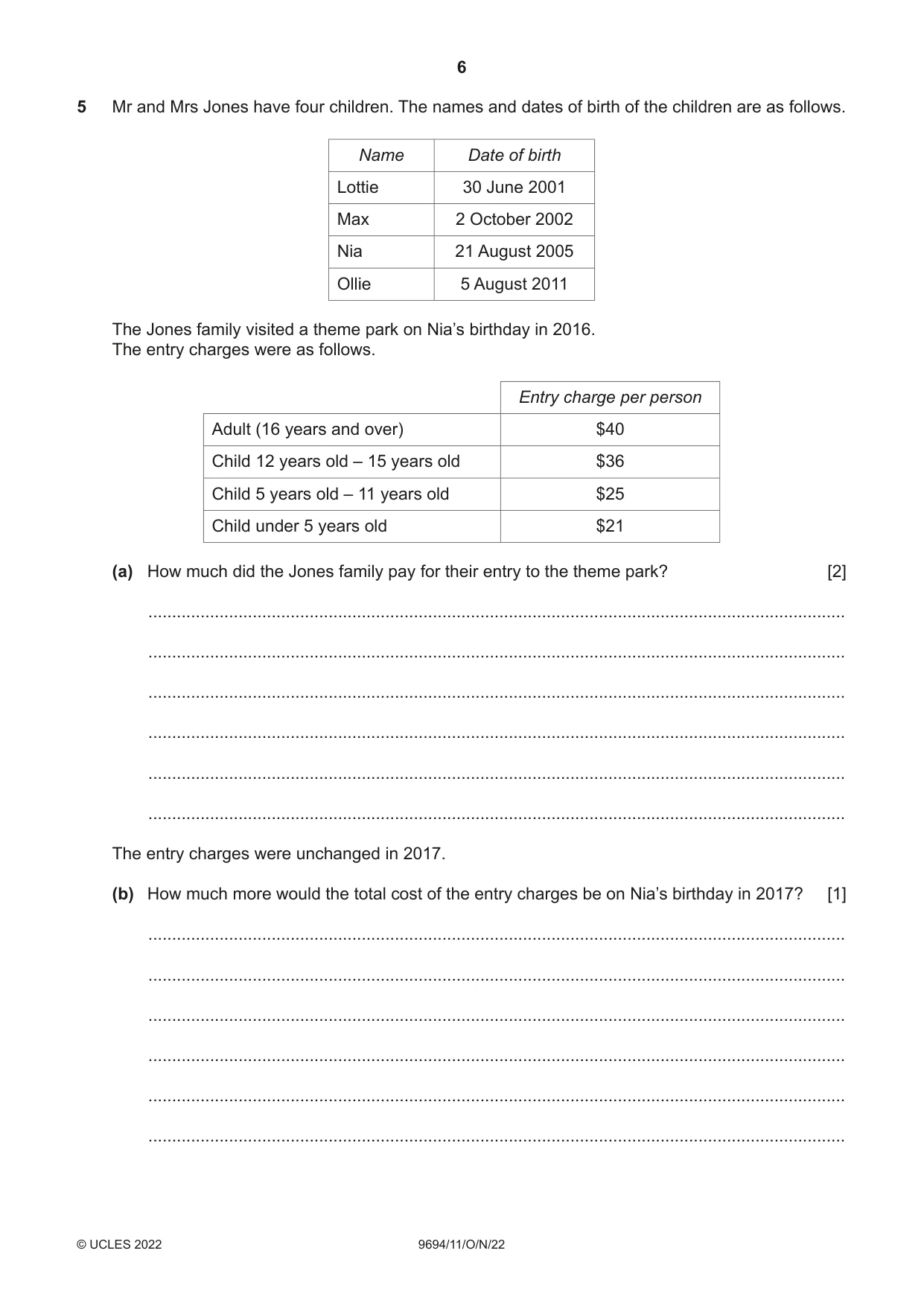 Cambridge A Level Thinking Skills 9694 2022 Oct/Nov Paper 1 · Variant 1 question paper, page 6 of 16
