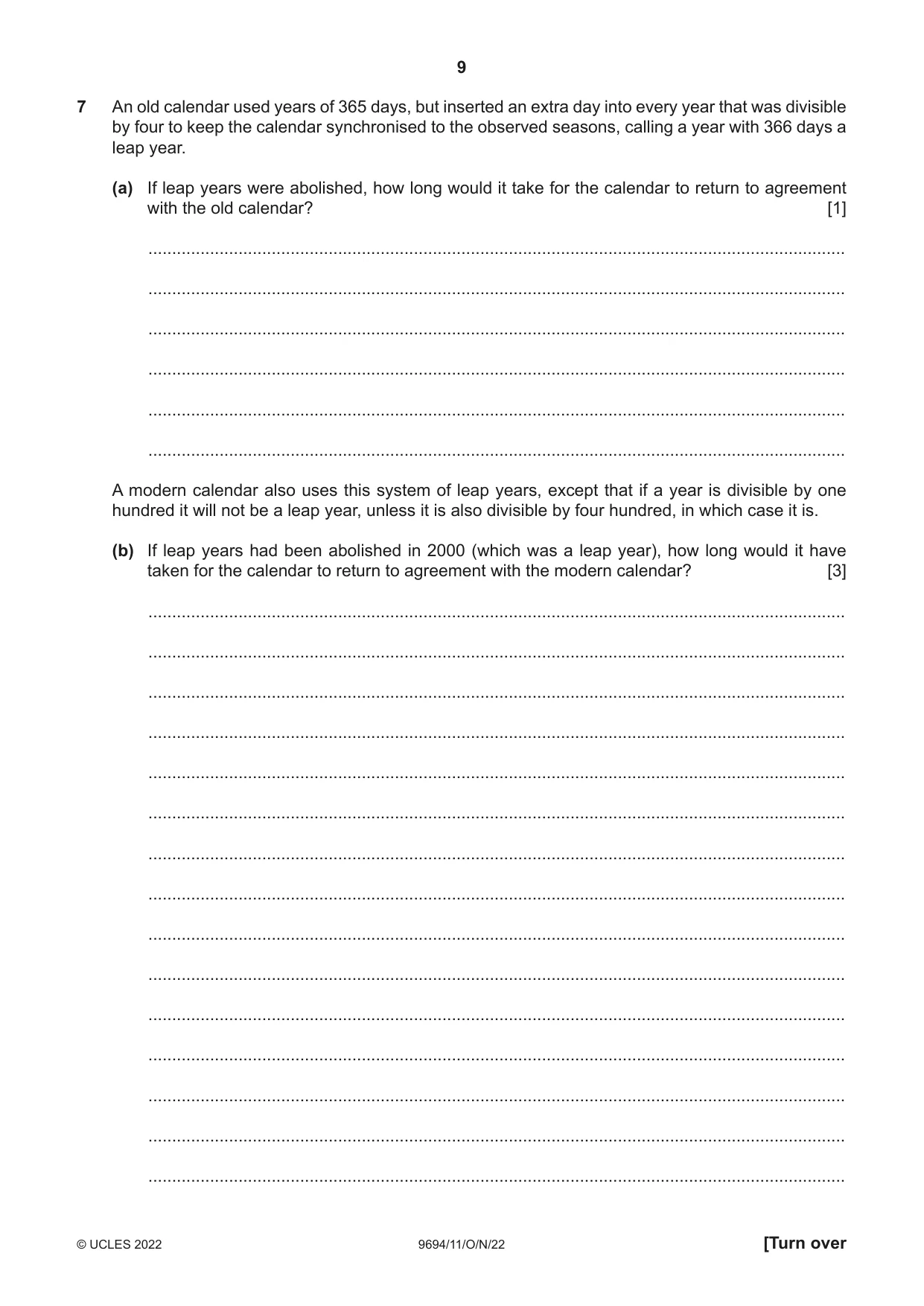 Cambridge A Level Thinking Skills 9694 2022 Oct/Nov Paper 1 · Variant 1 question paper, page 9 of 16