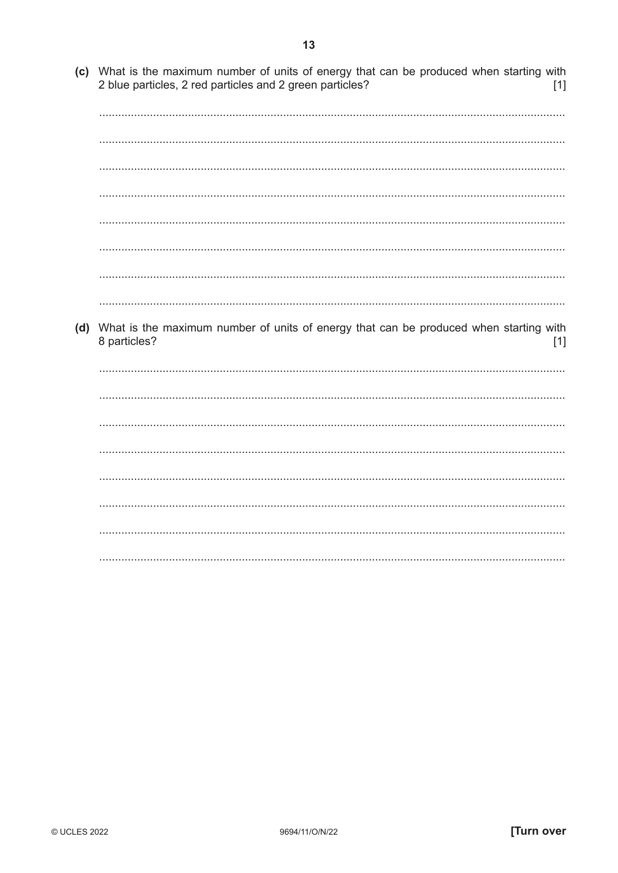 Cambridge A Level Thinking Skills 9694 2022 Oct/Nov Paper 1 · Variant 1 question paper, page 13 of 16