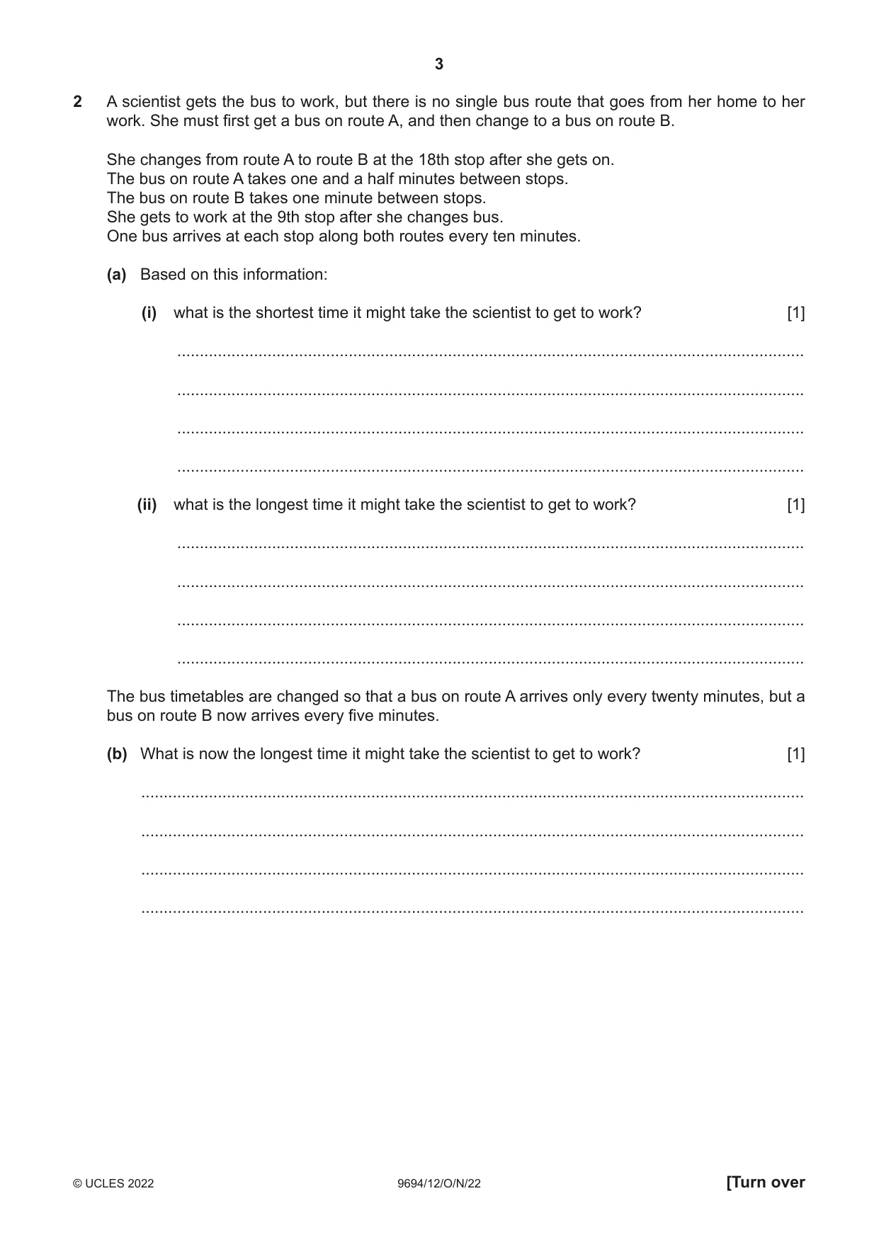 Cambridge A Level Thinking Skills 9694 2022 Oct/Nov Paper 1 · Variant 2 question paper, page 3 of 16