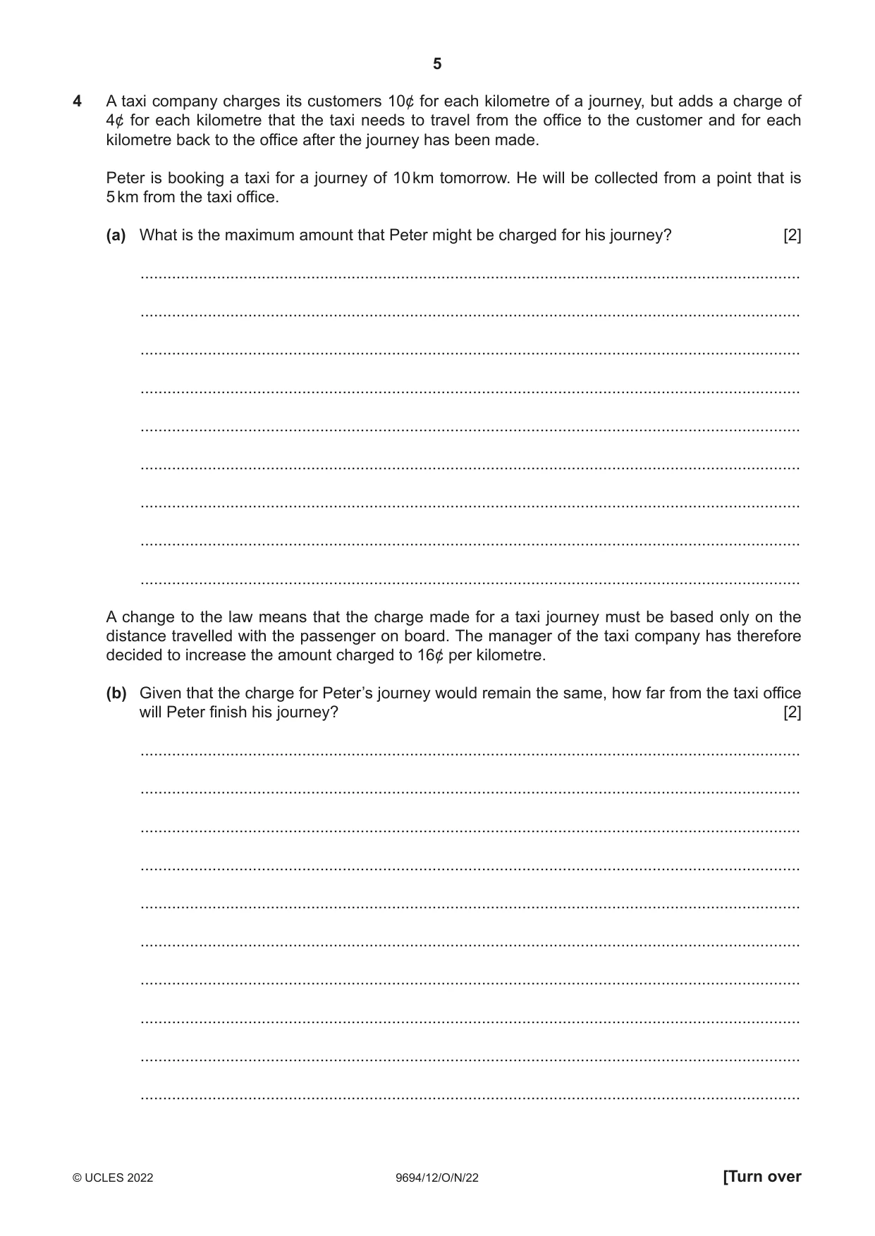 Cambridge A Level Thinking Skills 9694 2022 Oct/Nov Paper 1 · Variant 2 question paper, page 5 of 16