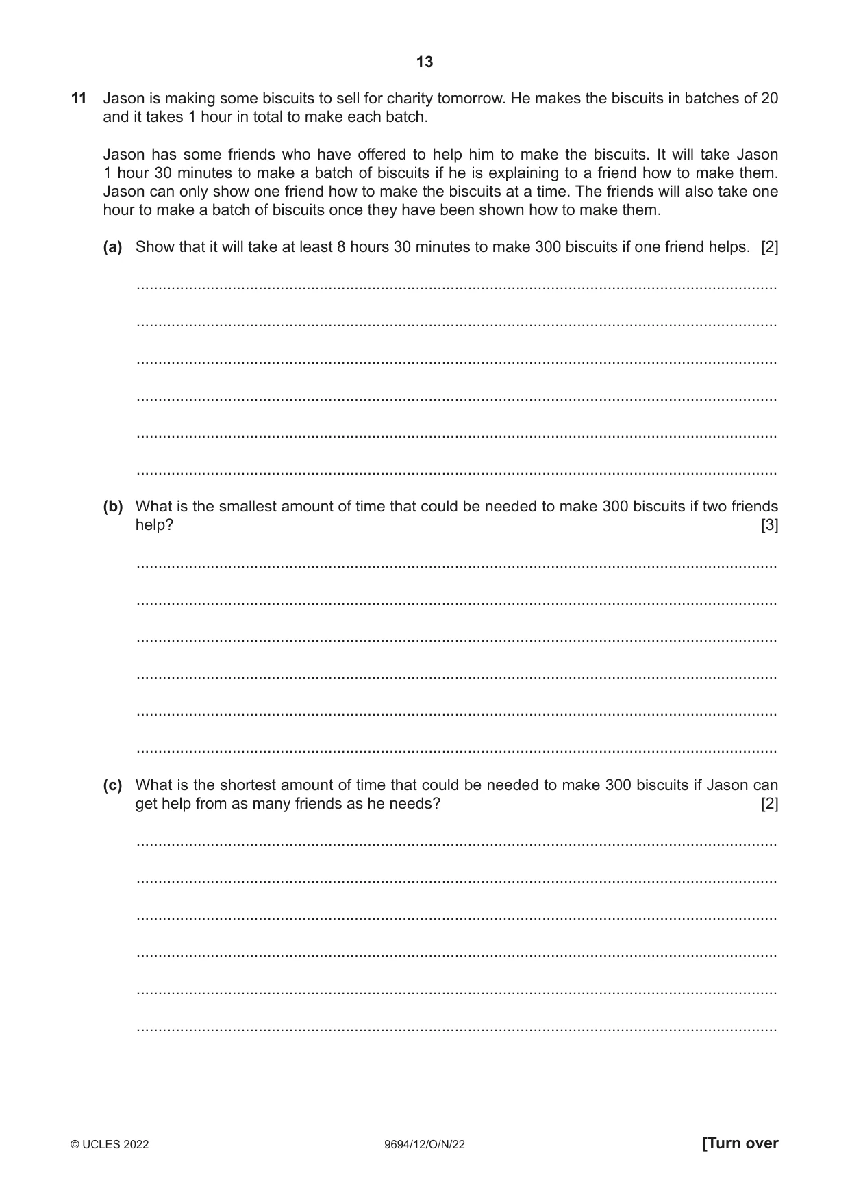 Cambridge A Level Thinking Skills 9694 2022 Oct/Nov Paper 1 · Variant 2 question paper, page 13 of 16
