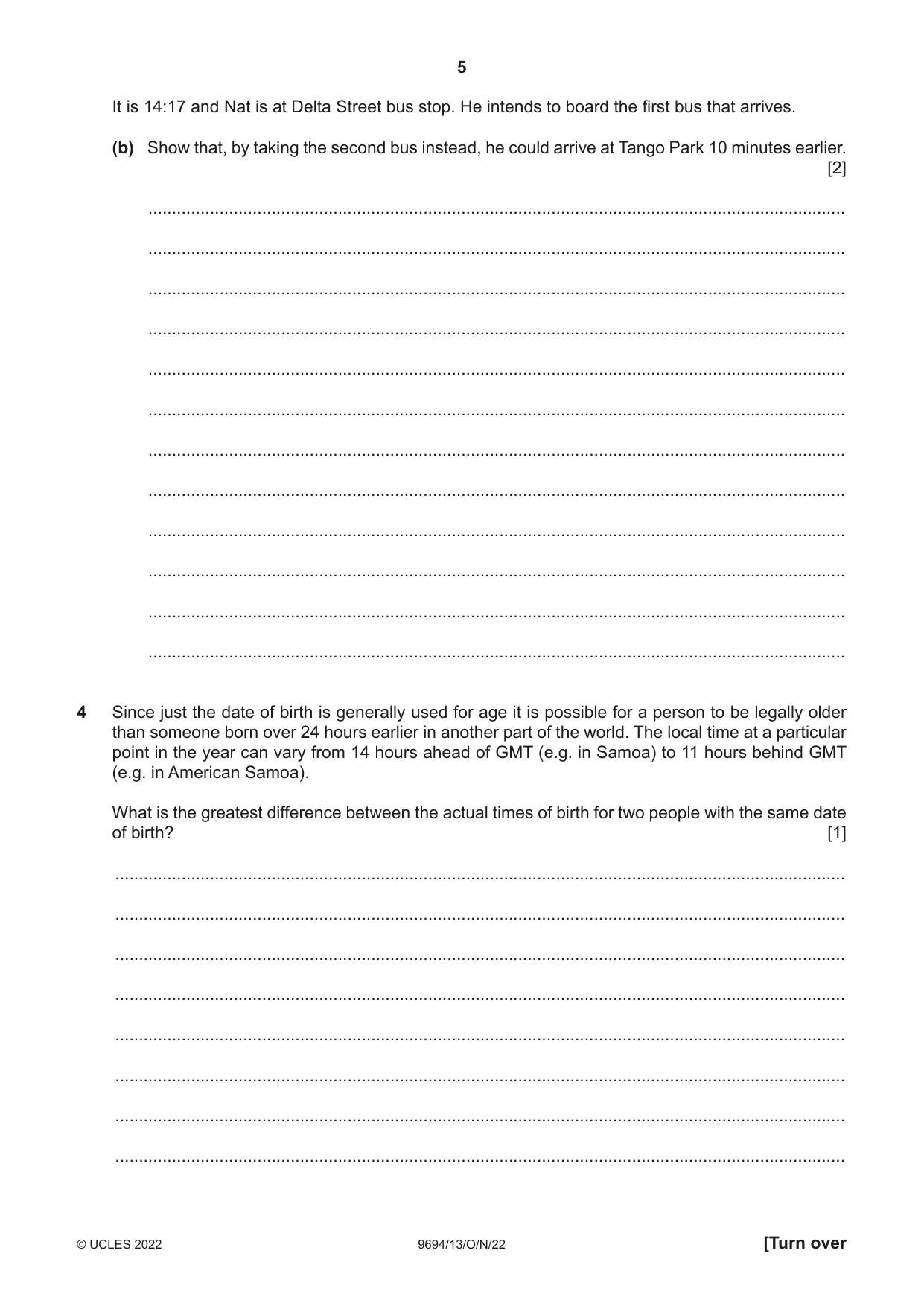 Cambridge A Level Thinking Skills 9694 2022 Oct/Nov Paper 1 · Variant 3 question paper, page 5 of 20