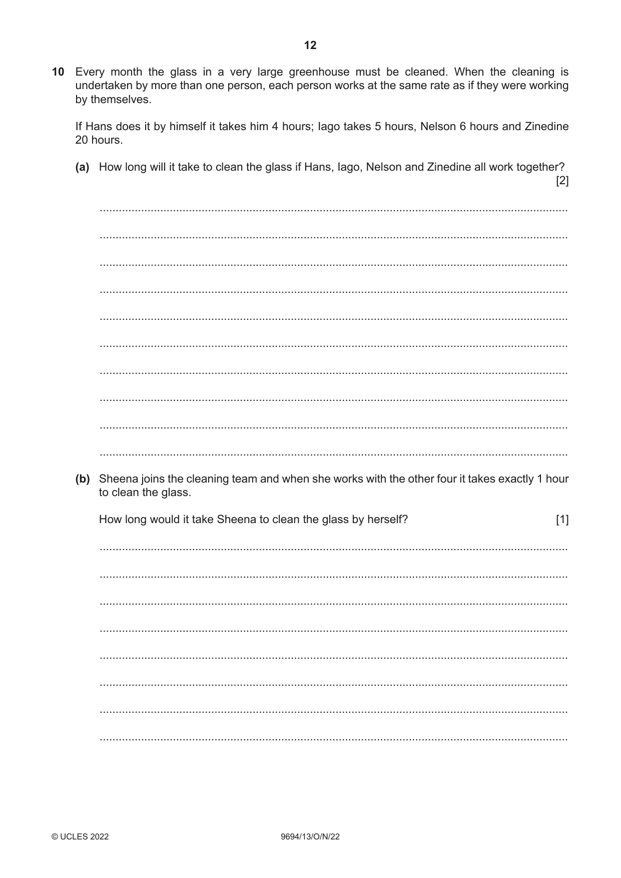 Cambridge A Level Thinking Skills 9694 2022 Oct/Nov Paper 1 · Variant 3 question paper, page 12 of 20