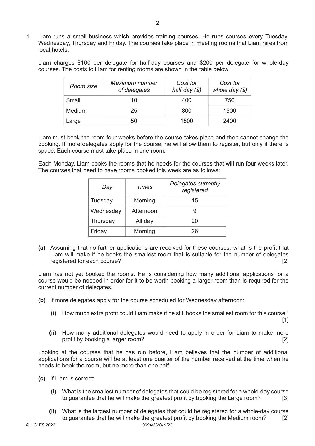 Cambridge A Level Thinking Skills 9694 2022 Oct/Nov Paper 3 · Variant 3 question paper, page 2 of 12
