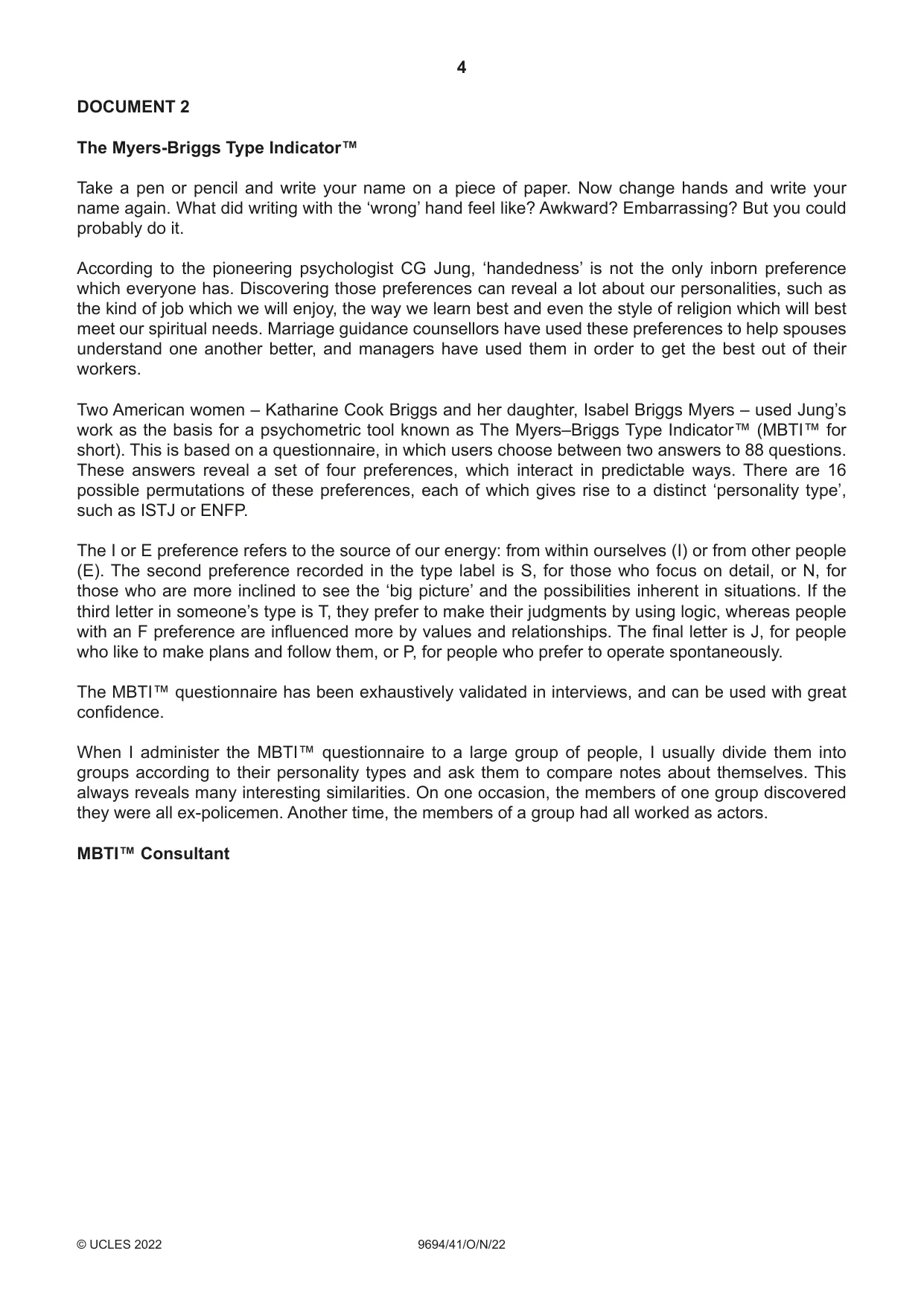 Cambridge A Level Thinking Skills 9694 2022 Oct/Nov Paper 4 · Variant 1 question paper, page 4 of 8
