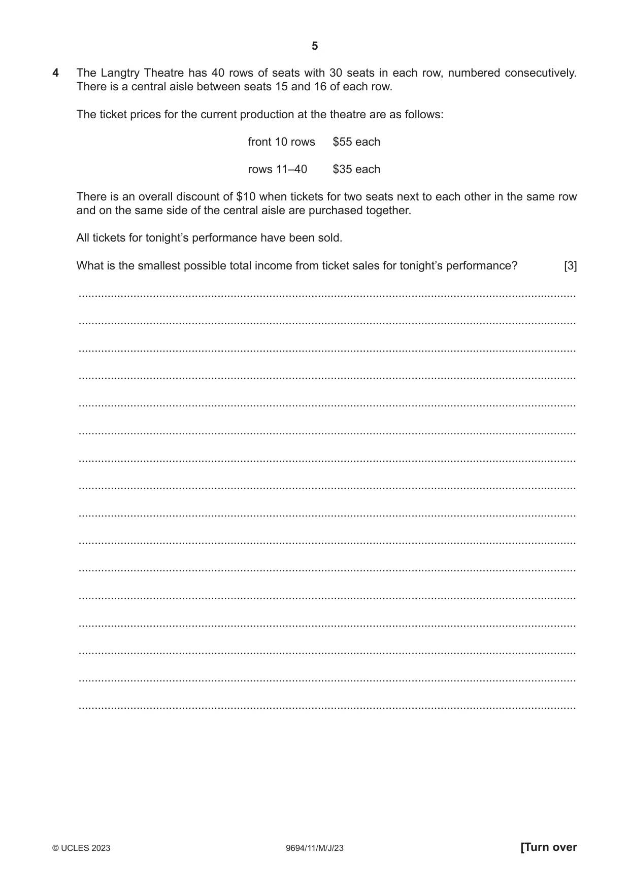 Cambridge A Level Thinking Skills 9694 2023 May/June Paper 1 · Variant 1 question paper, page 5 of 16