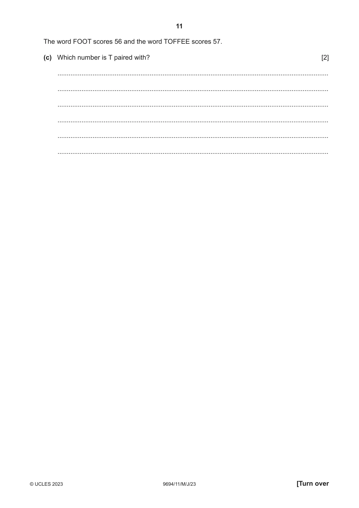 Cambridge A Level Thinking Skills 9694 2023 May/June Paper 1 · Variant 1 question paper, page 11 of 16