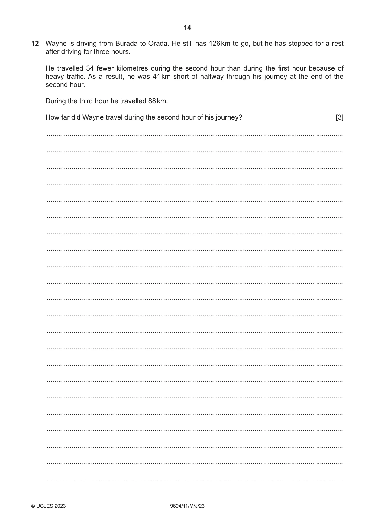 Cambridge A Level Thinking Skills 9694 2023 May/June Paper 1 · Variant 1 question paper, page 14 of 16