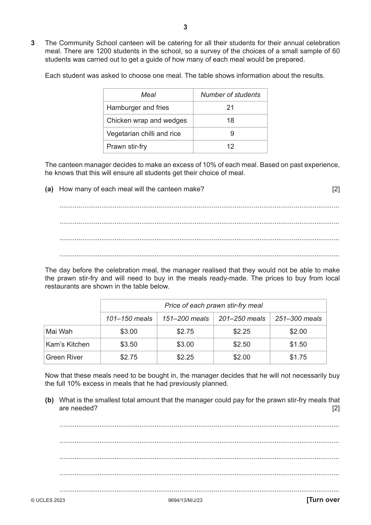 Cambridge A Level Thinking Skills 9694 2023 May/June Paper 1 · Variant 3 question paper, page 3 of 16