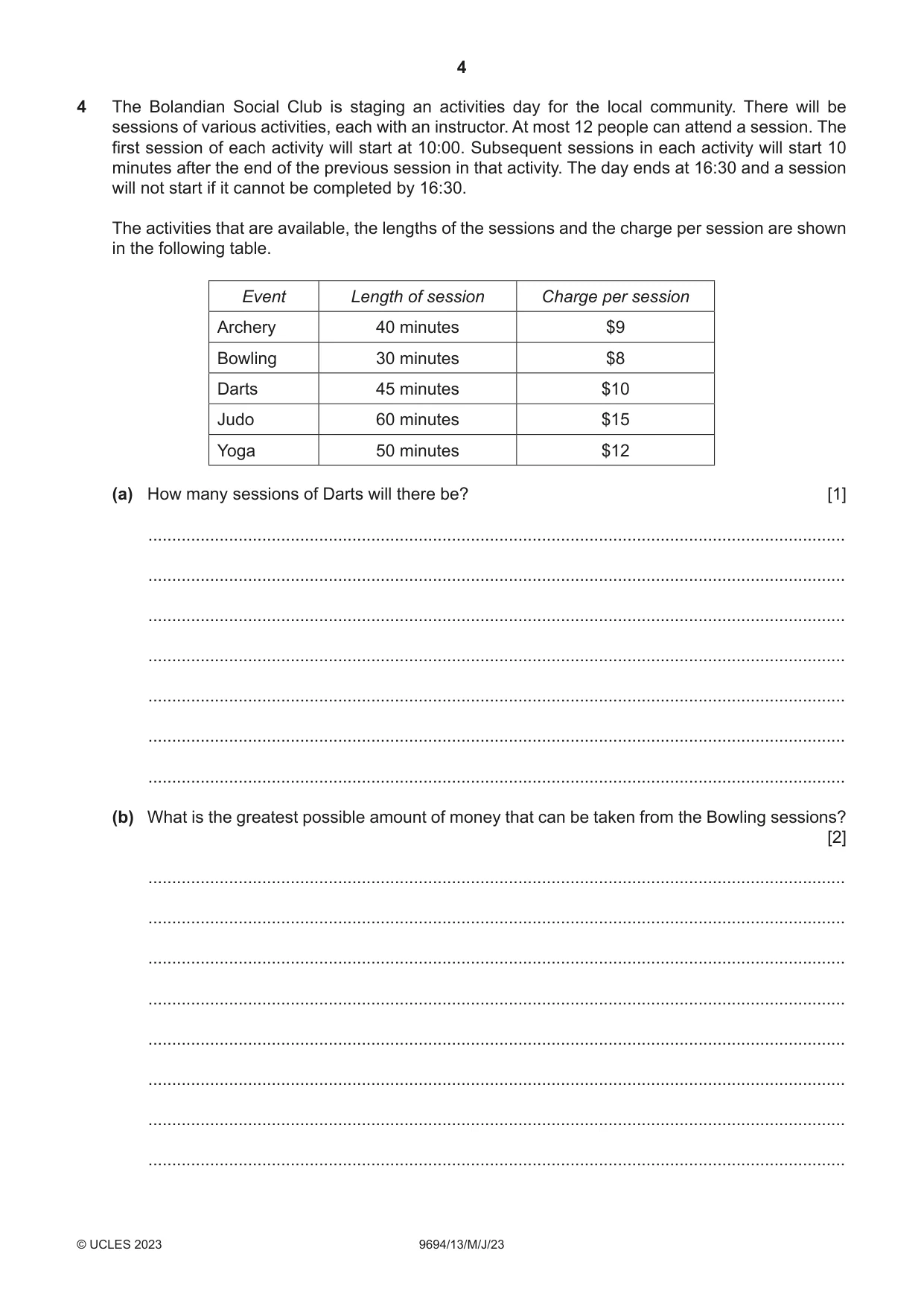 Cambridge A Level Thinking Skills 9694 2023 May/June Paper 1 · Variant 3 question paper, page 4 of 16