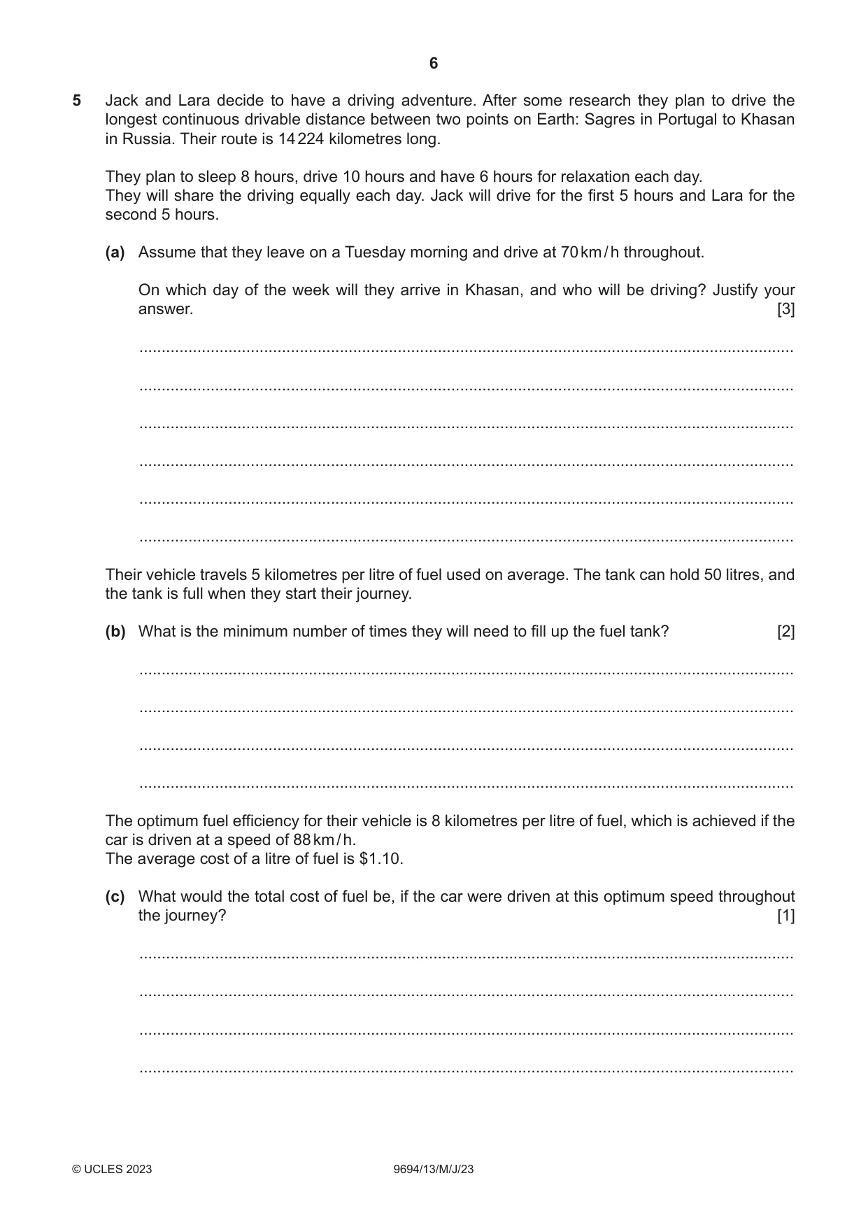 Cambridge A Level Thinking Skills 9694 2023 May/June Paper 1 · Variant 3 question paper, page 6 of 16