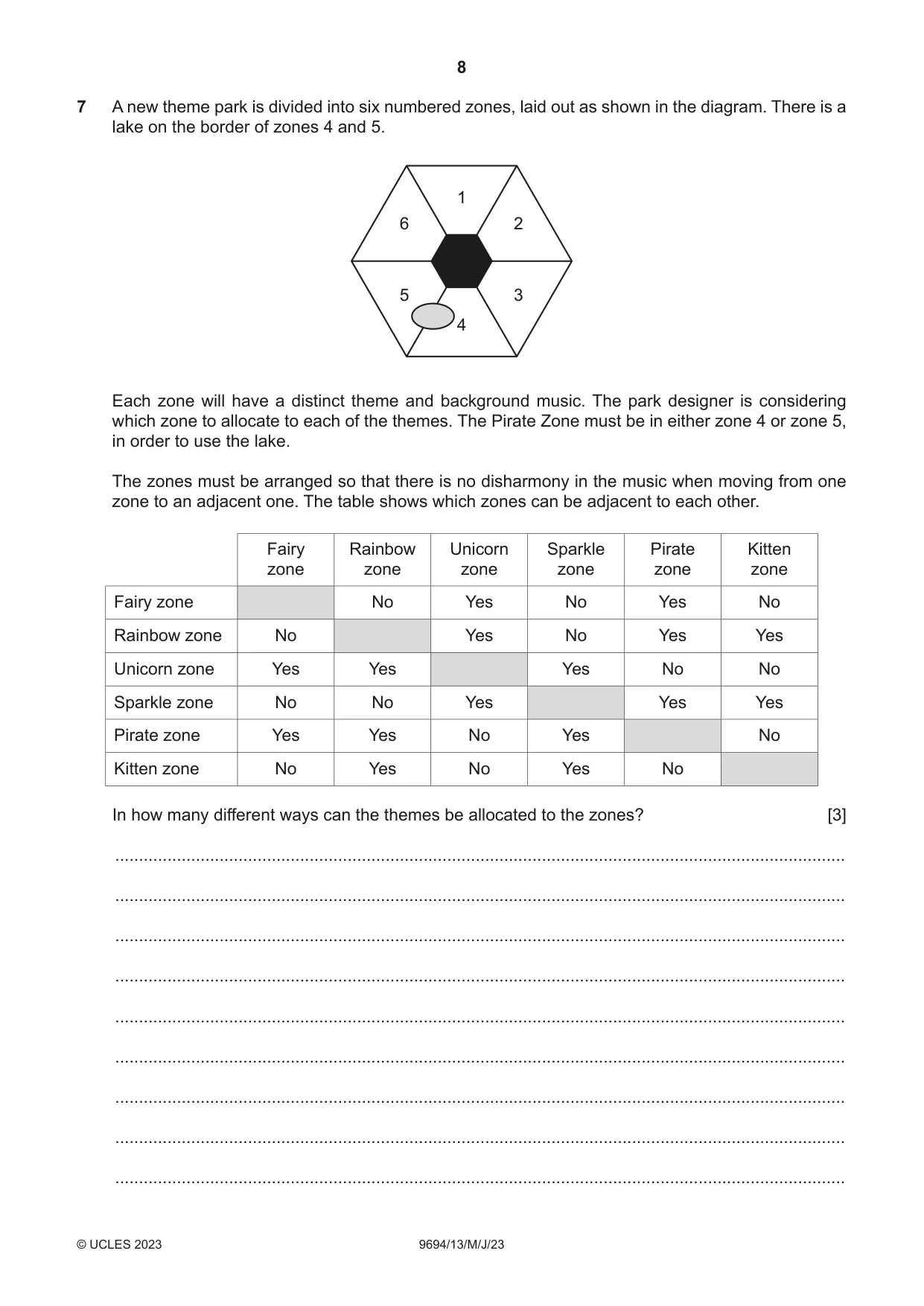 Cambridge A Level Thinking Skills 9694 2023 May/June Paper 1 · Variant 3 question paper, page 8 of 16