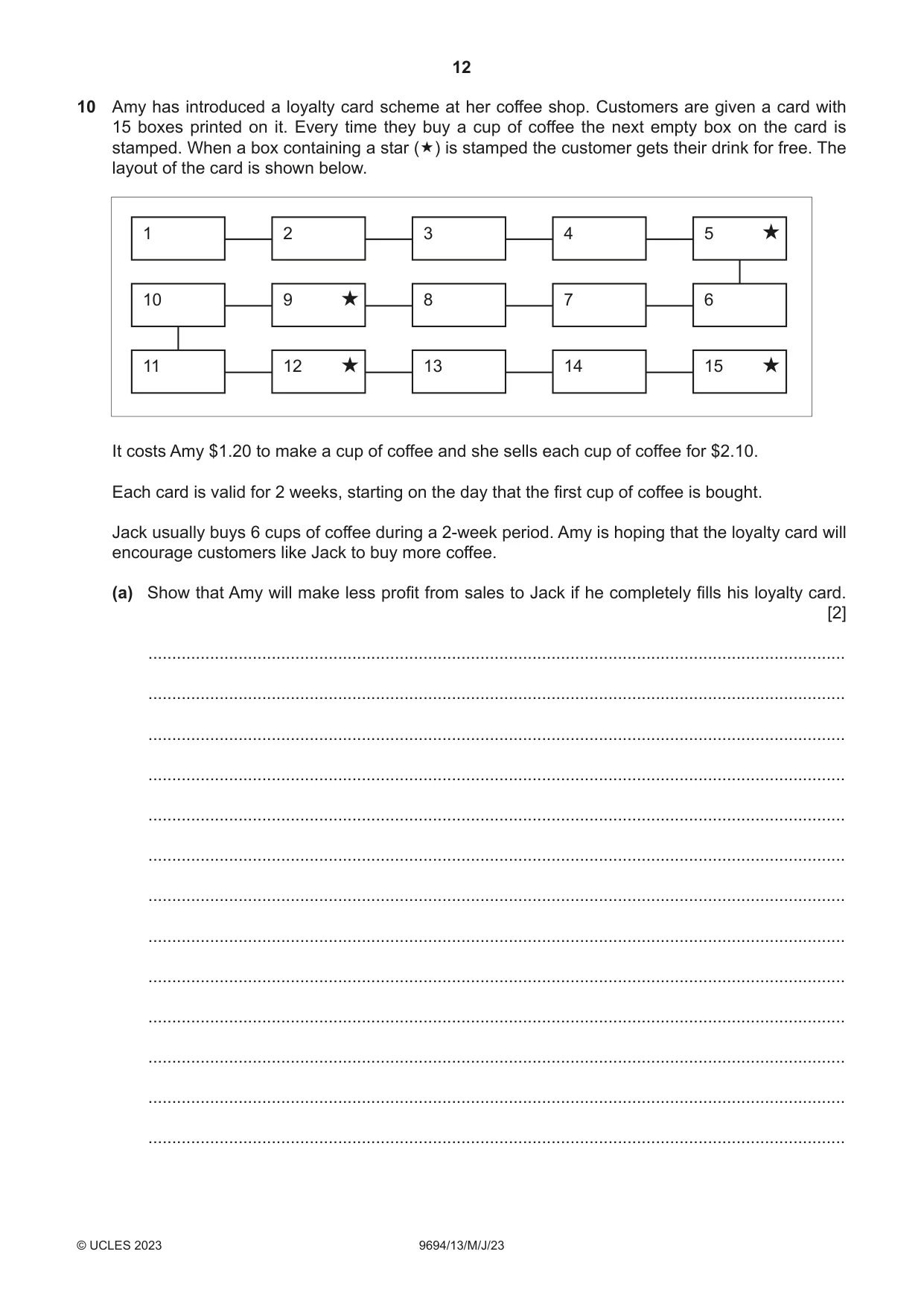 Cambridge A Level Thinking Skills 9694 2023 May/June Paper 1 · Variant 3 question paper, page 12 of 16