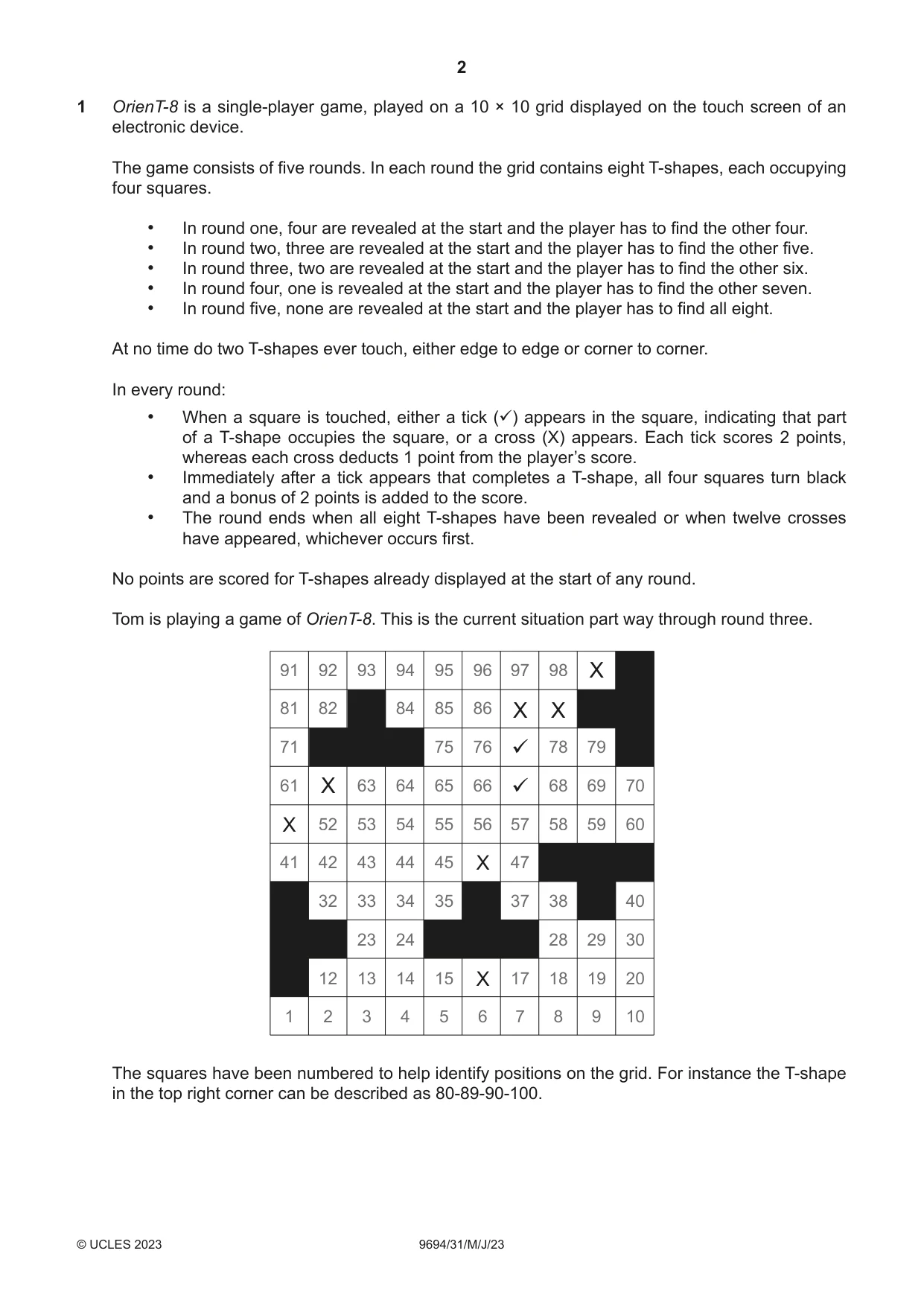Cambridge A Level Thinking Skills 9694 2023 May/June Paper 3 · Variant 1 question paper, page 2 of 8