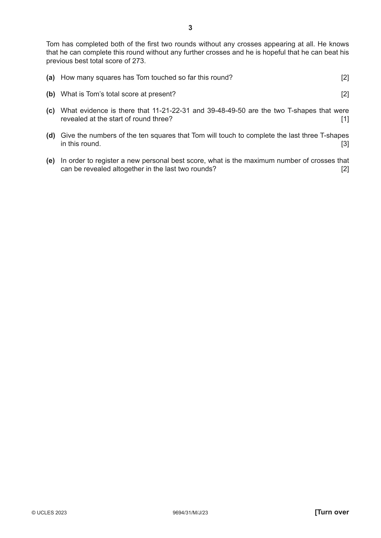 Cambridge A Level Thinking Skills 9694 2023 May/June Paper 3 · Variant 1 question paper, page 3 of 8