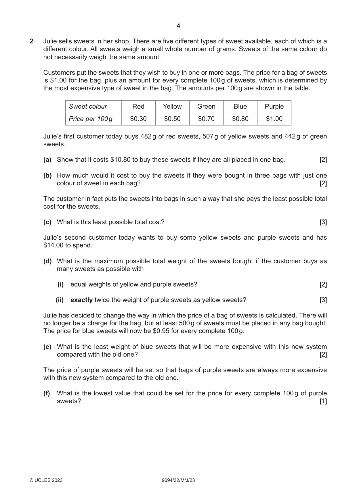 Cambridge A Level Thinking Skills 9694 2023 May/June Paper 3 · Variant 2 question paper, page 4 of 8