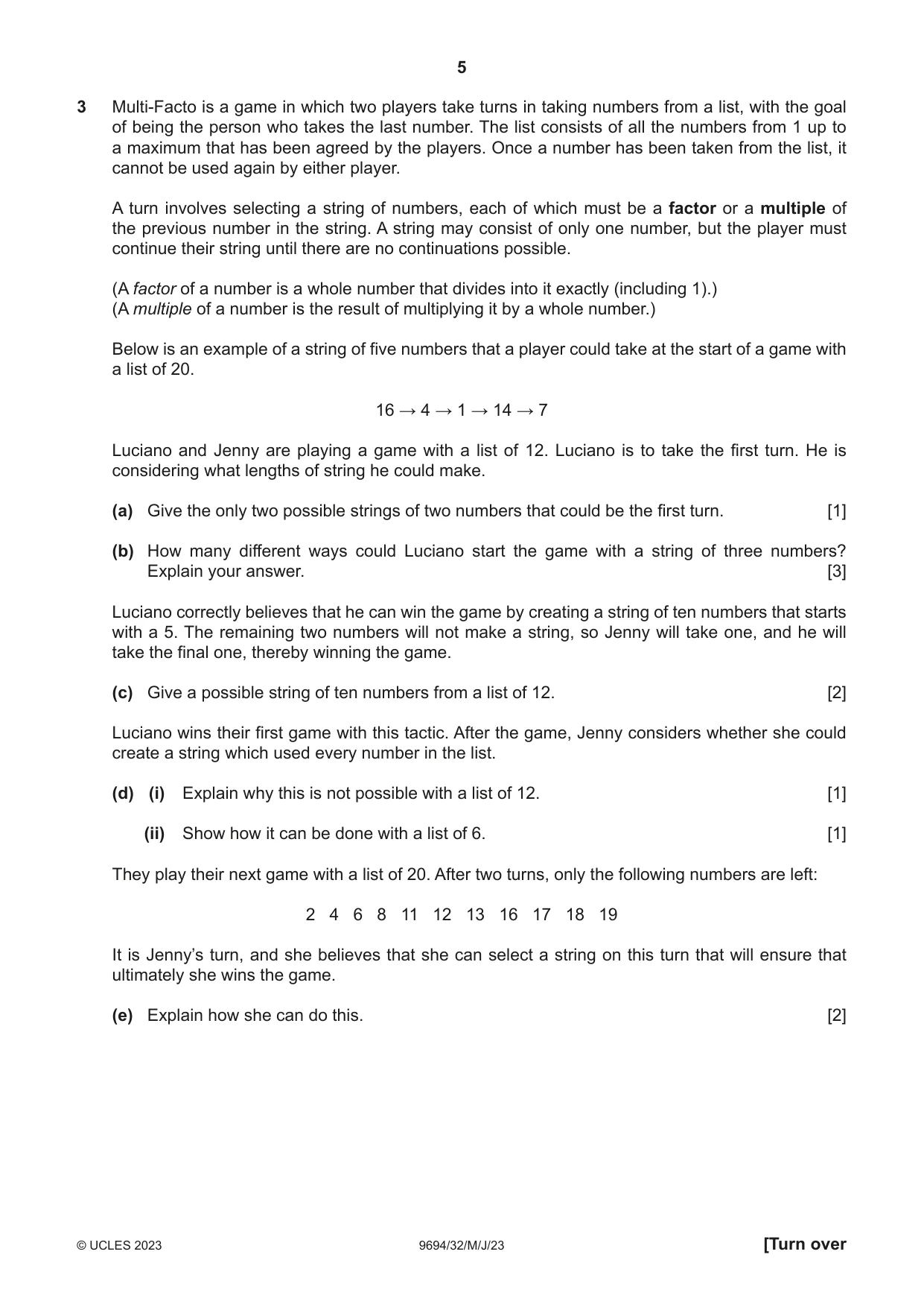 Cambridge A Level Thinking Skills 9694 2023 May/June Paper 3 · Variant 2 question paper, page 5 of 8