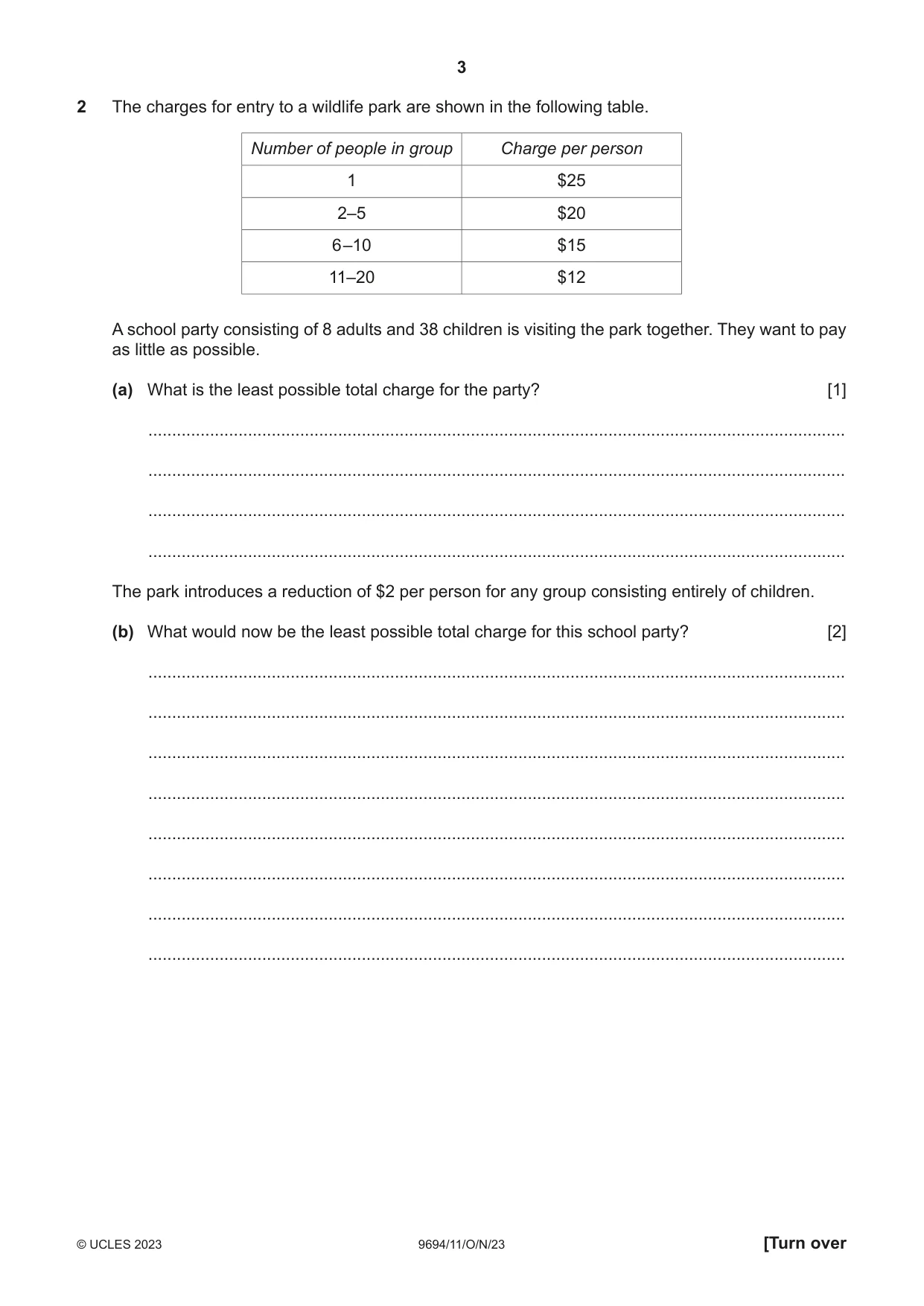 Cambridge A Level Thinking Skills 9694 2023 Oct/Nov Paper 1 · Variant 1 question paper, page 3 of 16