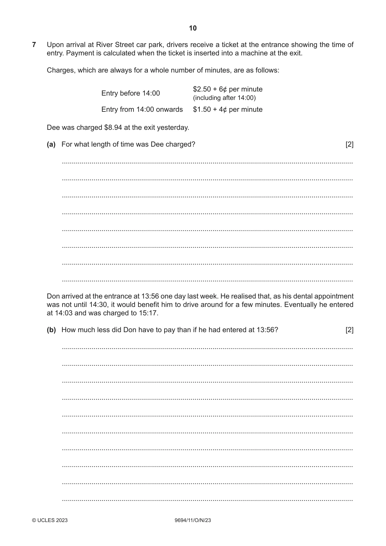 Cambridge A Level Thinking Skills 9694 2023 Oct/Nov Paper 1 · Variant 1 question paper, page 10 of 16