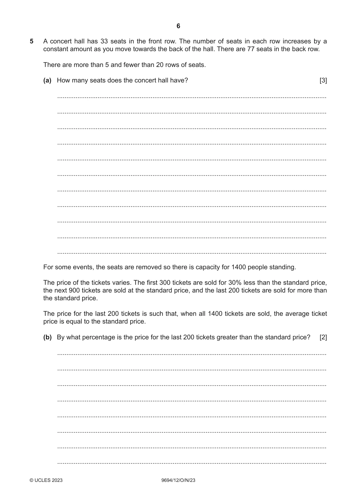 Cambridge A Level Thinking Skills 9694 2023 Oct/Nov Paper 1 · Variant 2 question paper, page 6 of 16