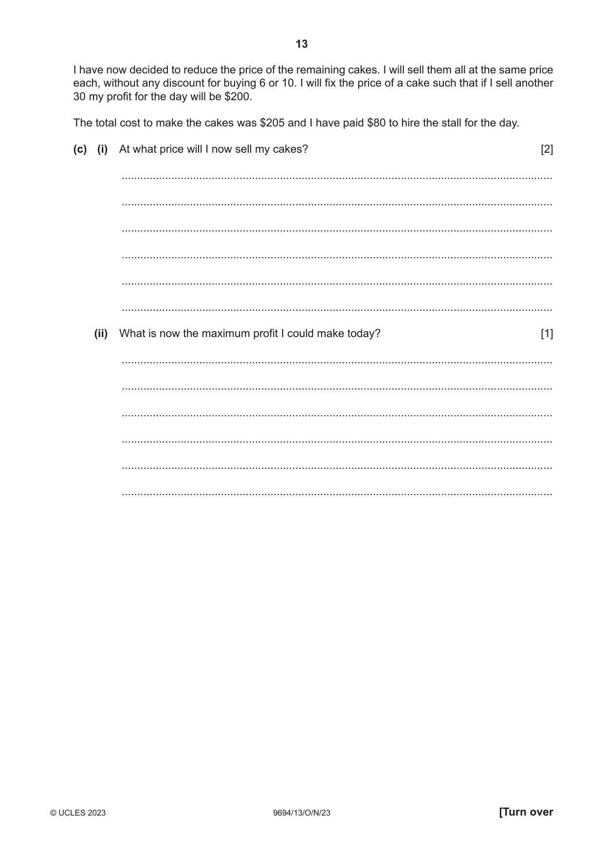 Cambridge A Level Thinking Skills 9694 2023 Oct/Nov Paper 1 · Variant 3 question paper, page 13 of 16