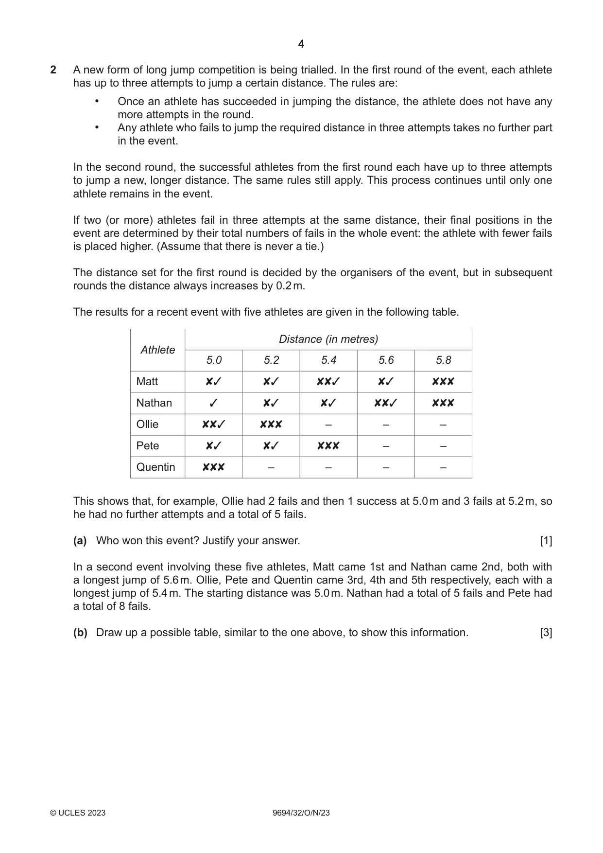 Cambridge A Level Thinking Skills 9694 2023 Oct/Nov Paper 3 · Variant 2 question paper, page 4 of 8