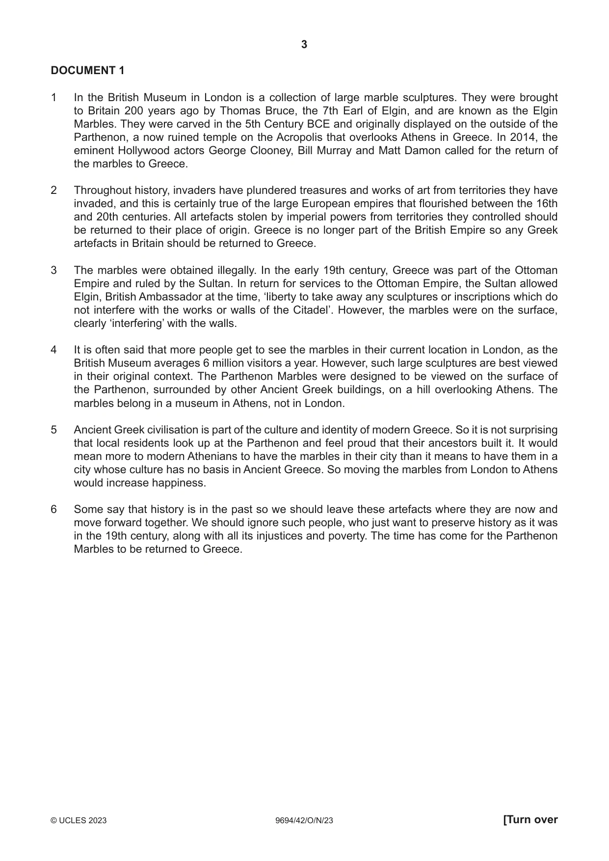 Cambridge A Level Thinking Skills 9694 2023 Oct/Nov Paper 4 · Variant 2 question paper, page 3 of 8