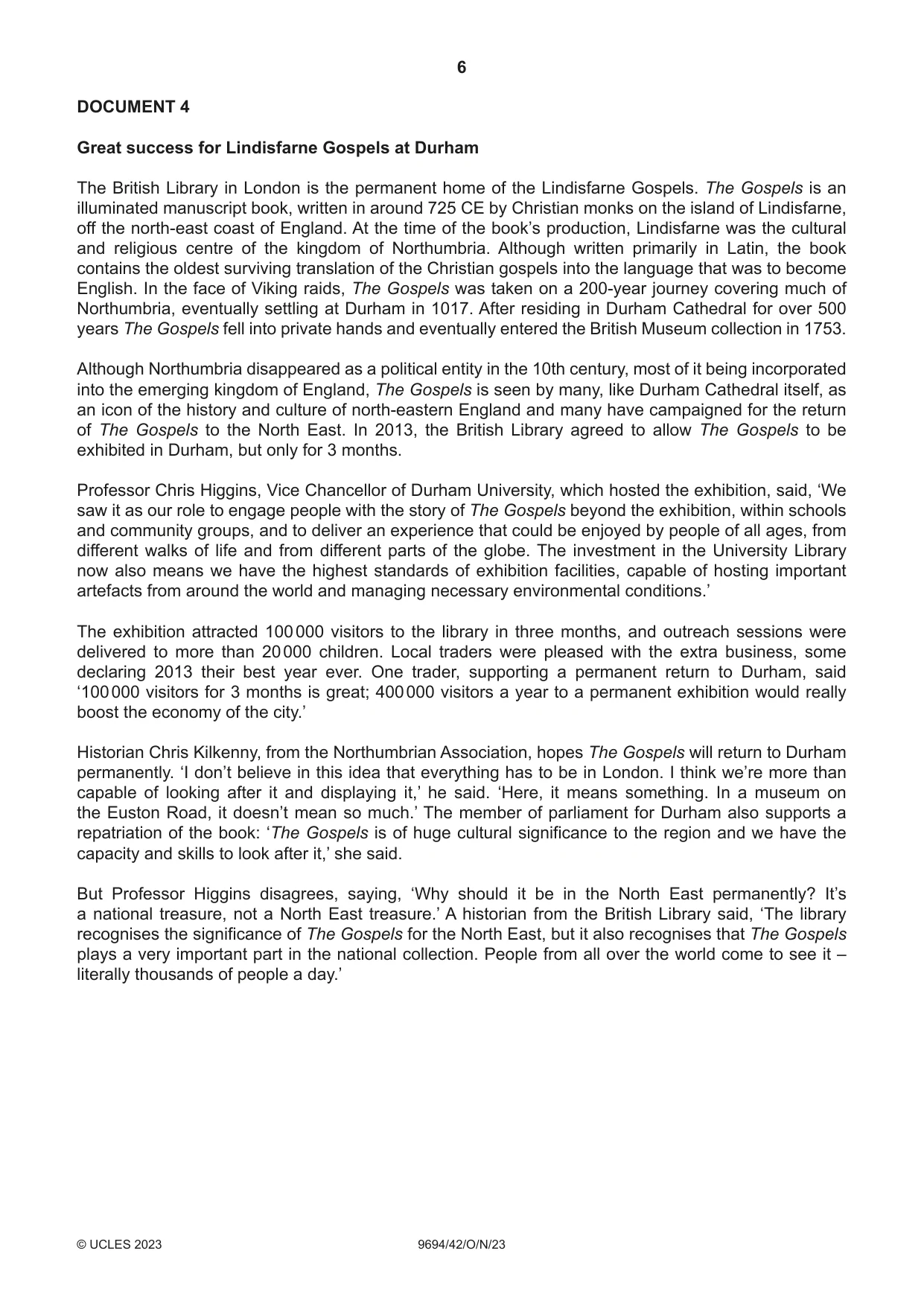 Cambridge A Level Thinking Skills 9694 2023 Oct/Nov Paper 4 · Variant 2 question paper, page 6 of 8