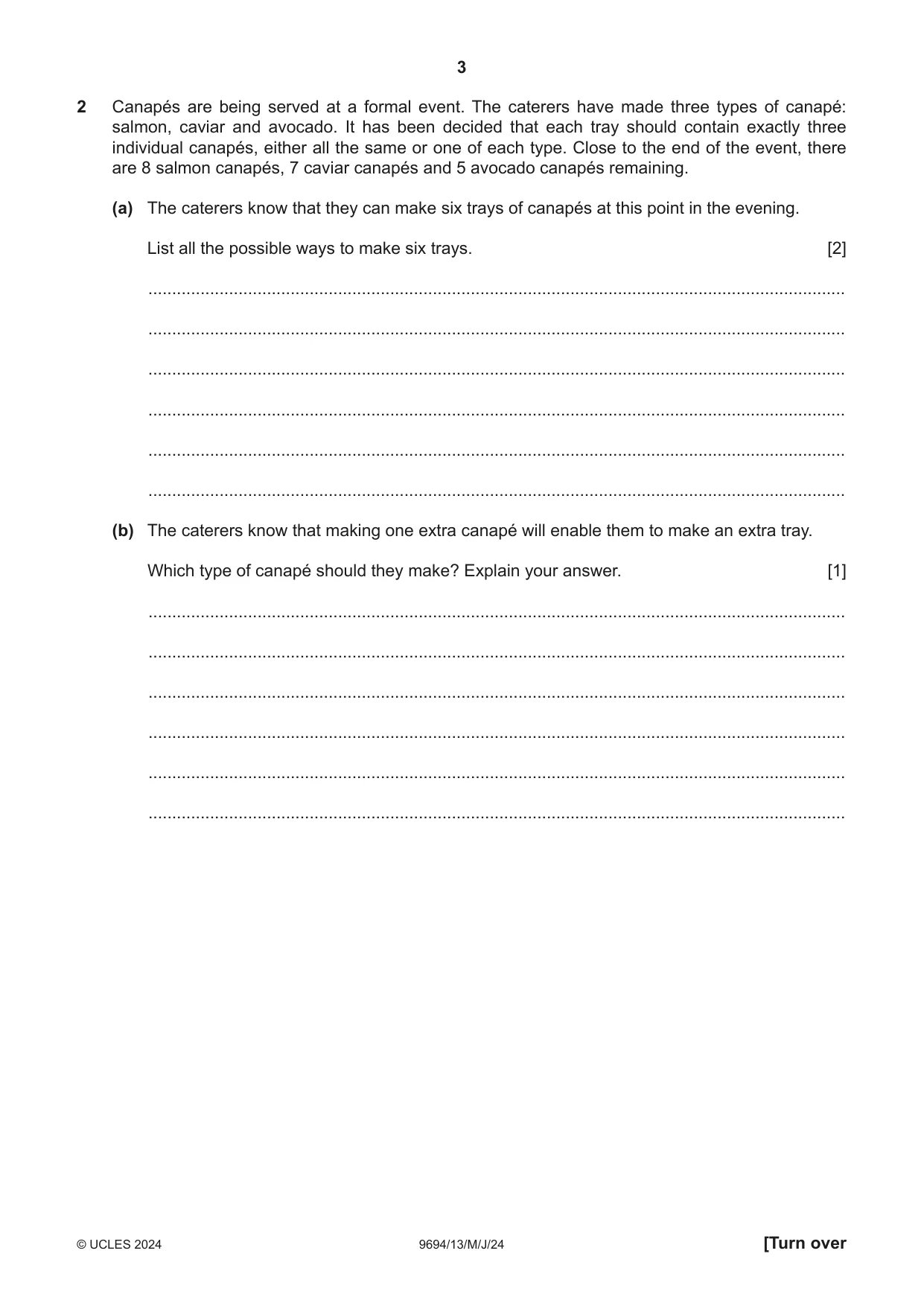 Cambridge A Level Thinking Skills 9694 2024 May/June Paper 1 · Variant 3 question paper, page 3 of 16