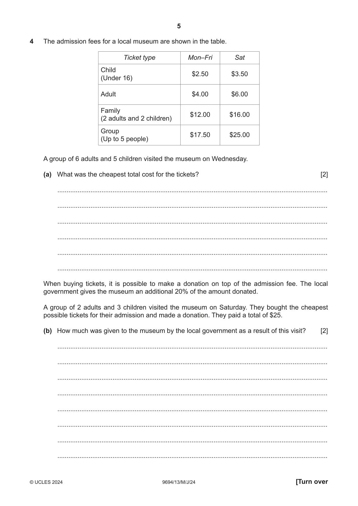 Cambridge A Level Thinking Skills 9694 2024 May/June Paper 1 · Variant 3 question paper, page 5 of 16