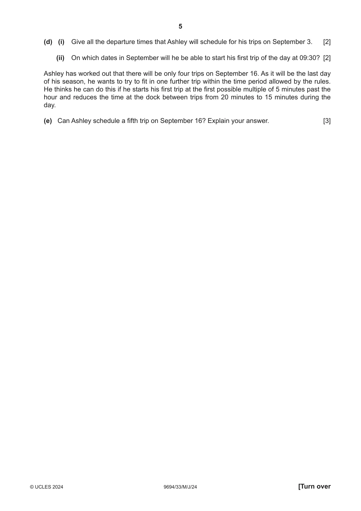 Cambridge A Level Thinking Skills 9694 2024 May/June Paper 3 · Variant 3 question paper, page 5 of 12