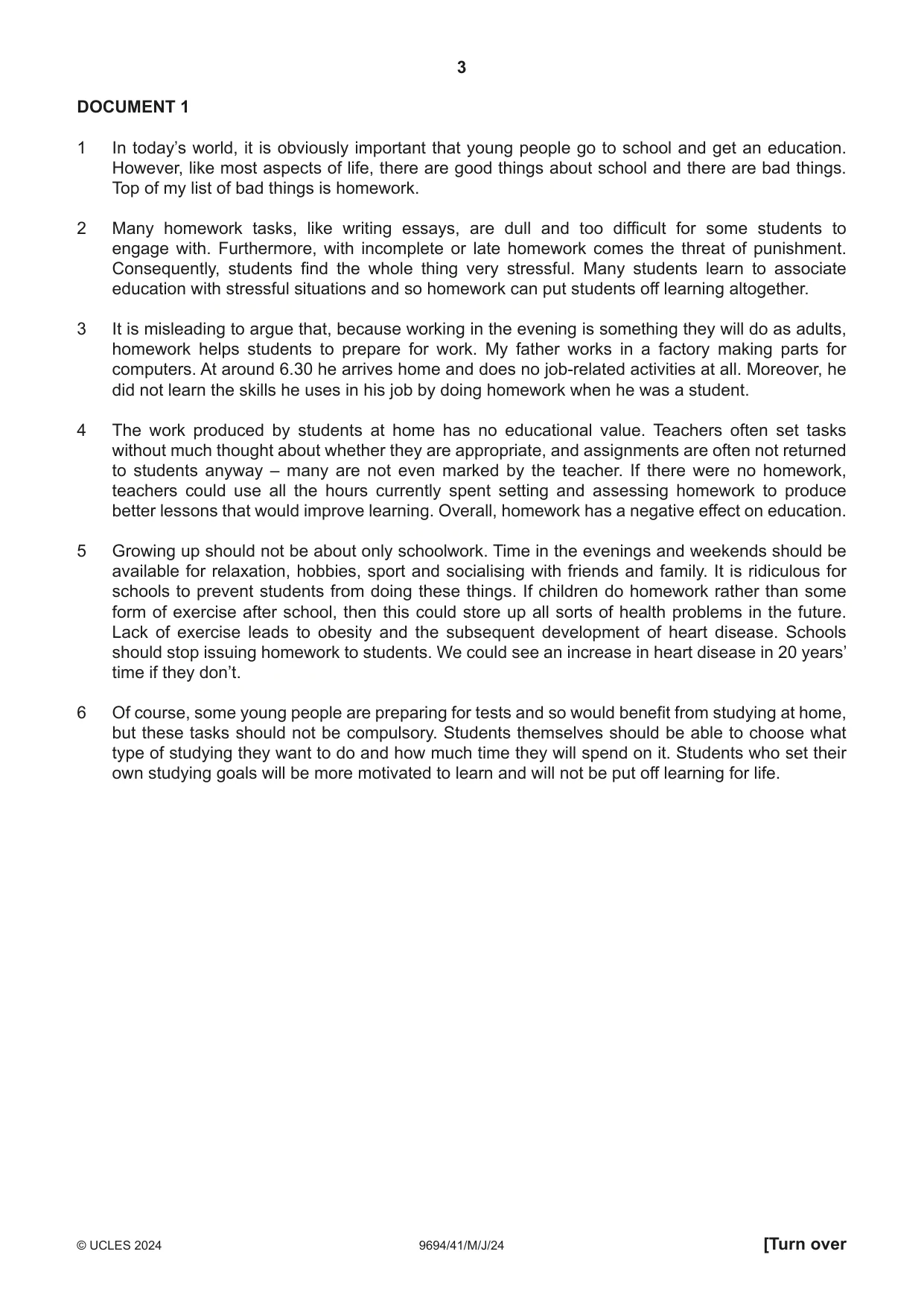 Cambridge A Level Thinking Skills 9694 2024 May/June Paper 4 · Variant 1 question paper, page 3 of 8