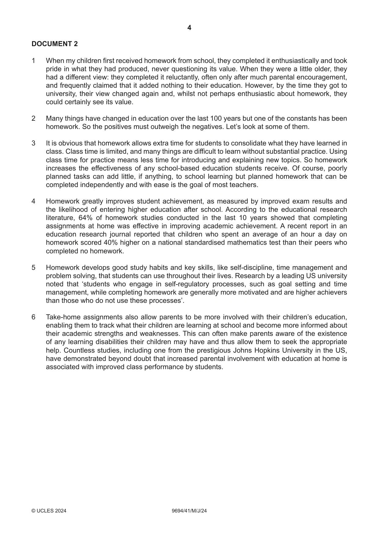 Cambridge A Level Thinking Skills 9694 2024 May/June Paper 4 · Variant 1 question paper, page 4 of 8