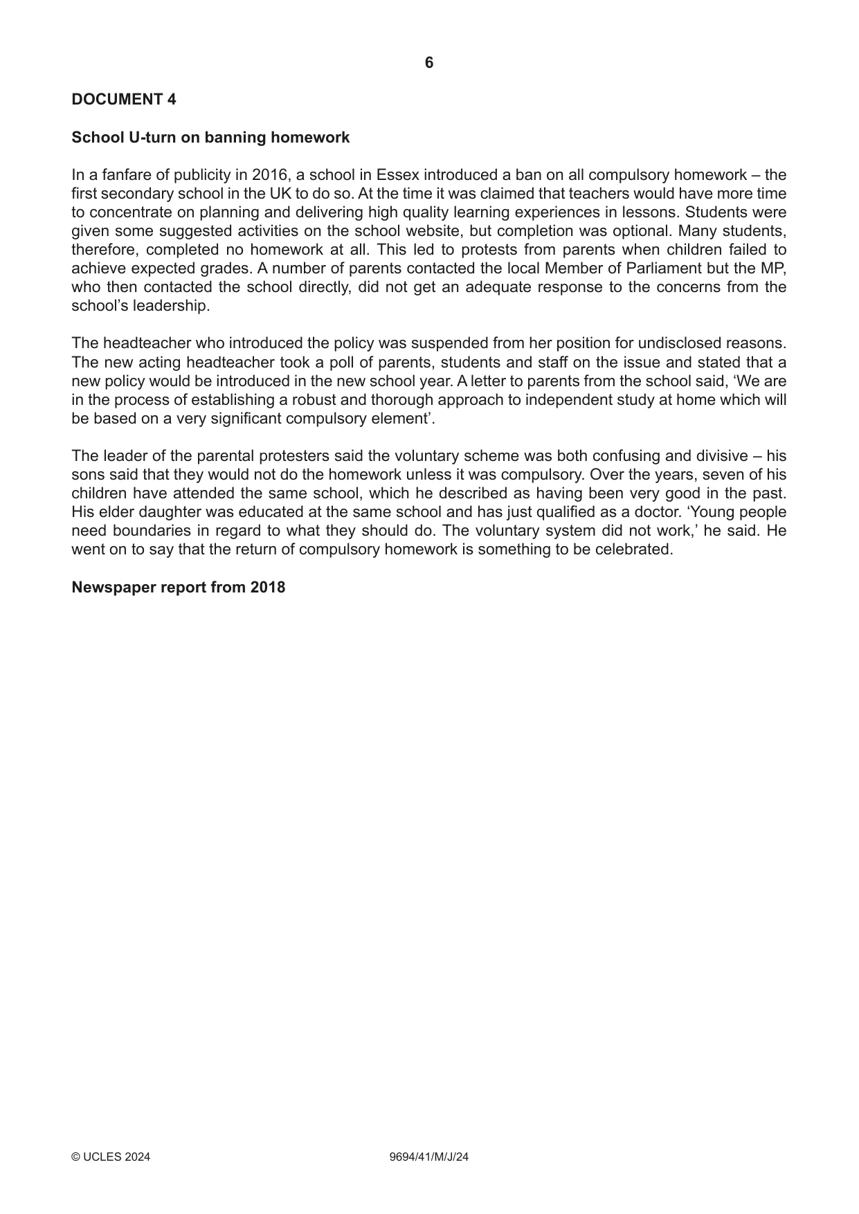 Cambridge A Level Thinking Skills 9694 2024 May/June Paper 4 · Variant 1 question paper, page 6 of 8