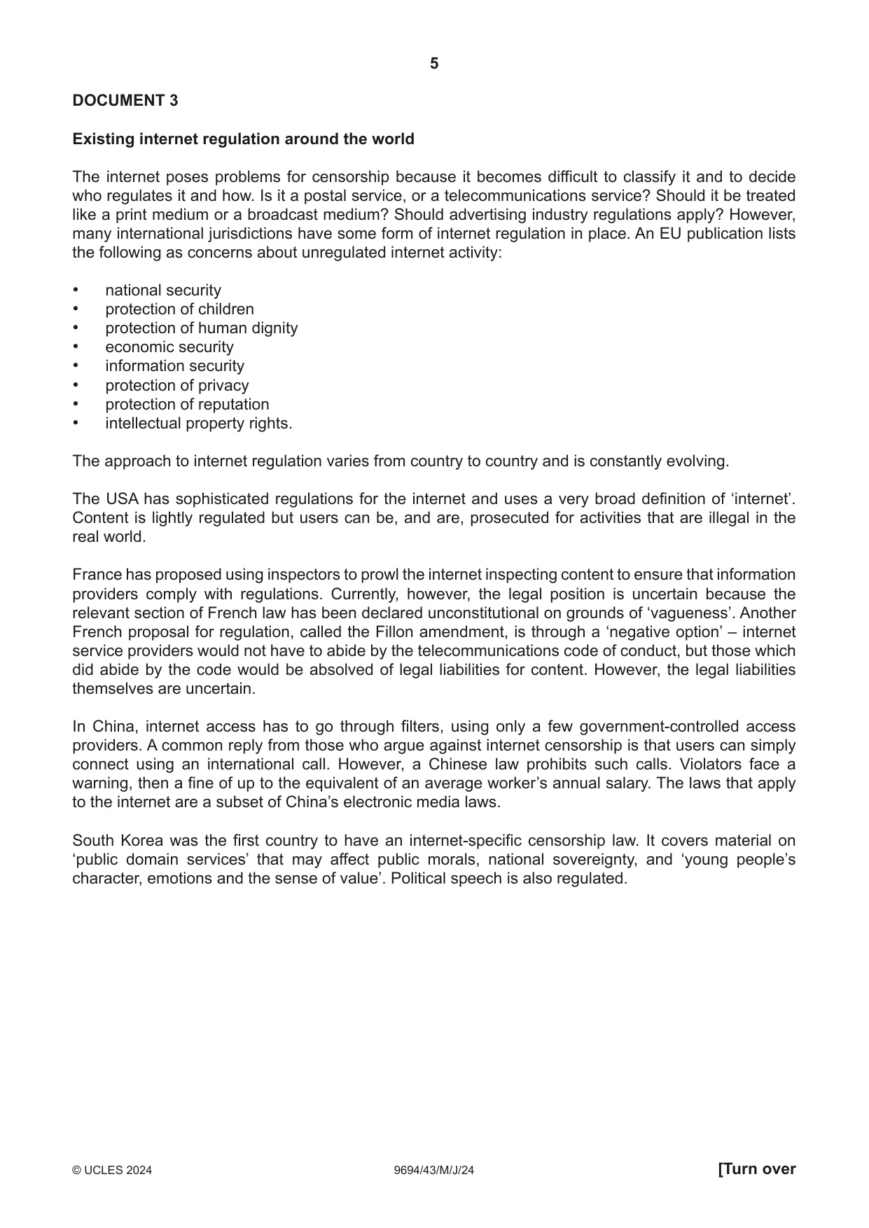 Cambridge A Level Thinking Skills 9694 2024 May/June Paper 4 · Variant 3 question paper, page 5 of 8
