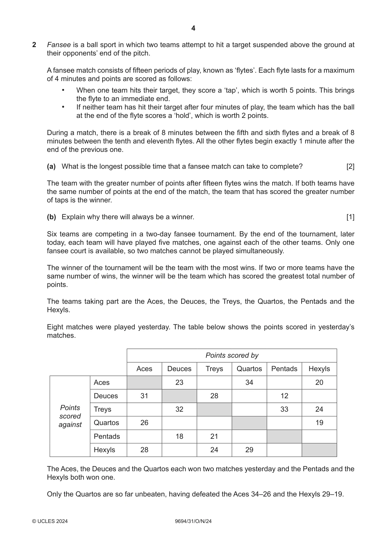 Cambridge A Level Thinking Skills 9694 2024 Oct/Nov Paper 3 · Variant 1 question paper, page 4 of 12