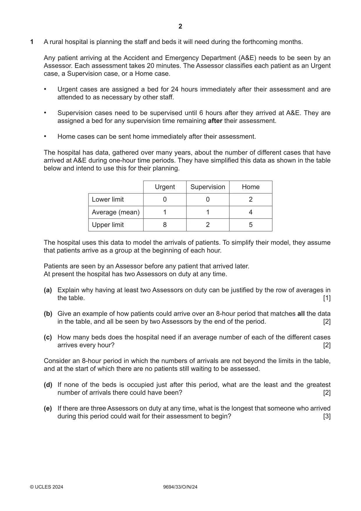 Cambridge A Level Thinking Skills 9694 2024 Oct/Nov Paper 3 · Variant 3 question paper, page 2 of 12